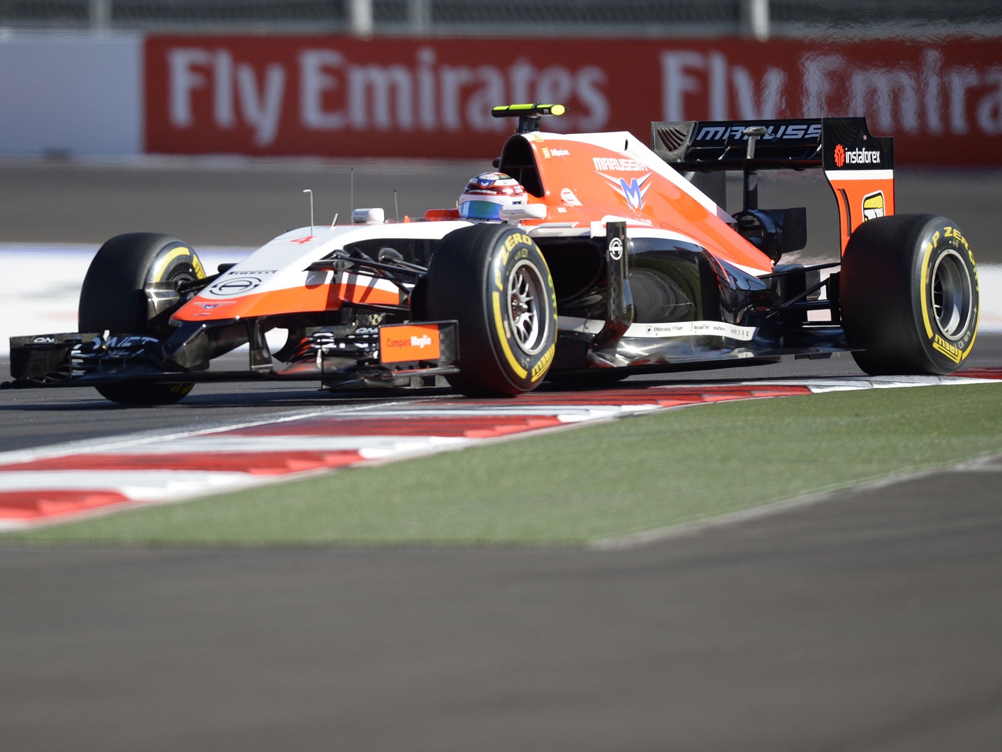 Max Chilton qualified 21st in the lone Marussia