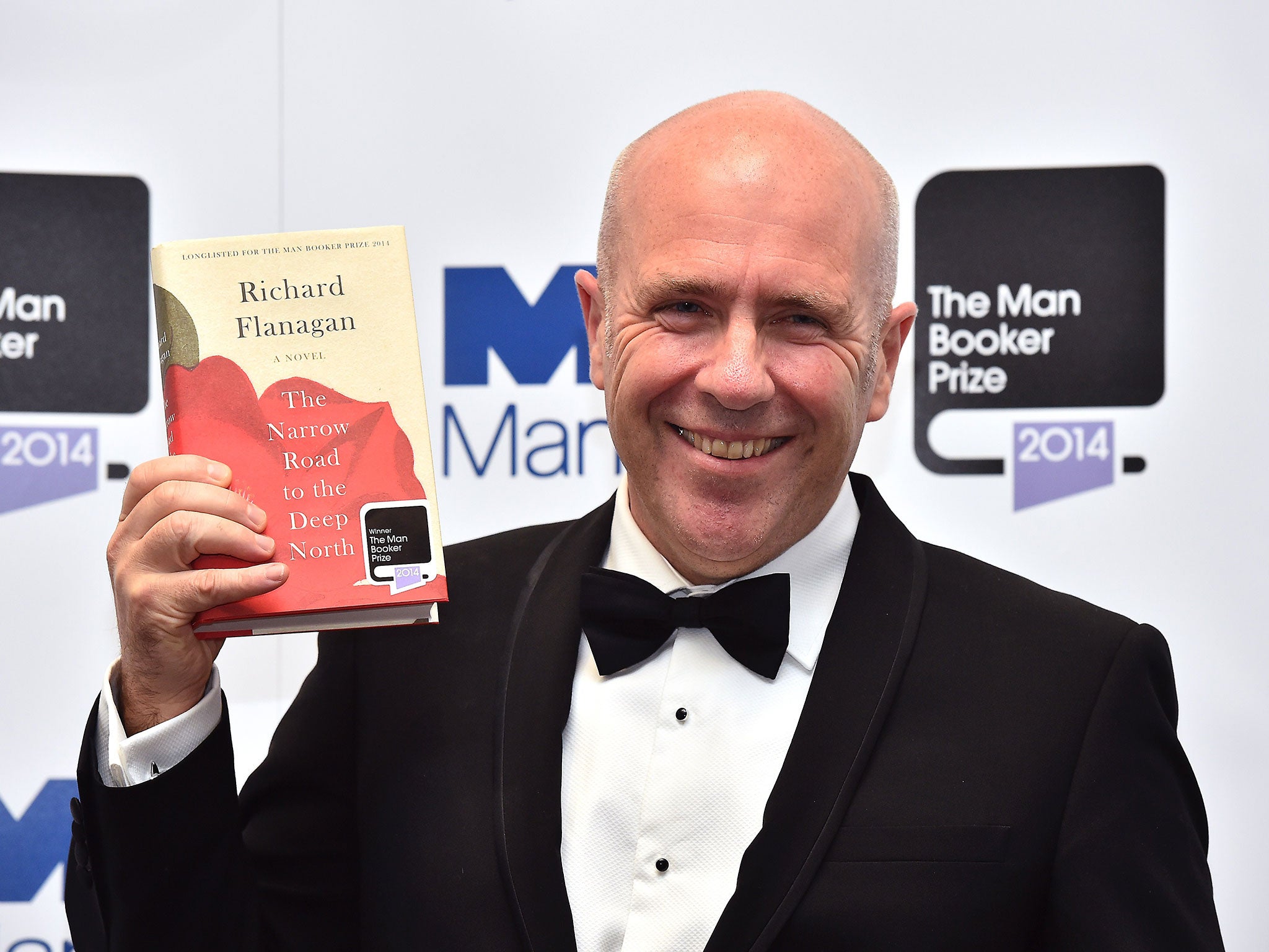 Richard Flanagan with his winning novel