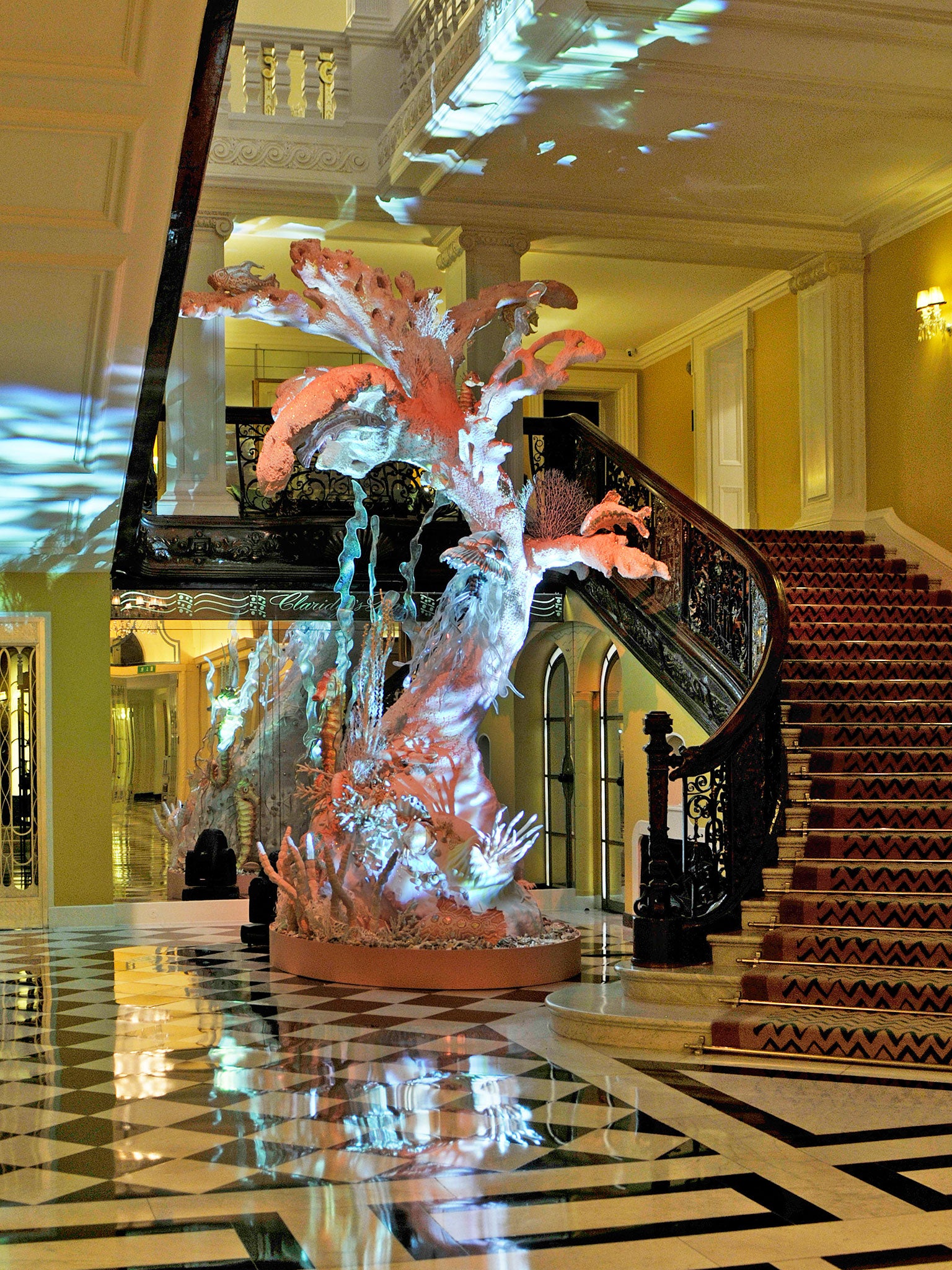 John Galliano's 'Under the Sea' Christmas tree at Claridge's in 2010