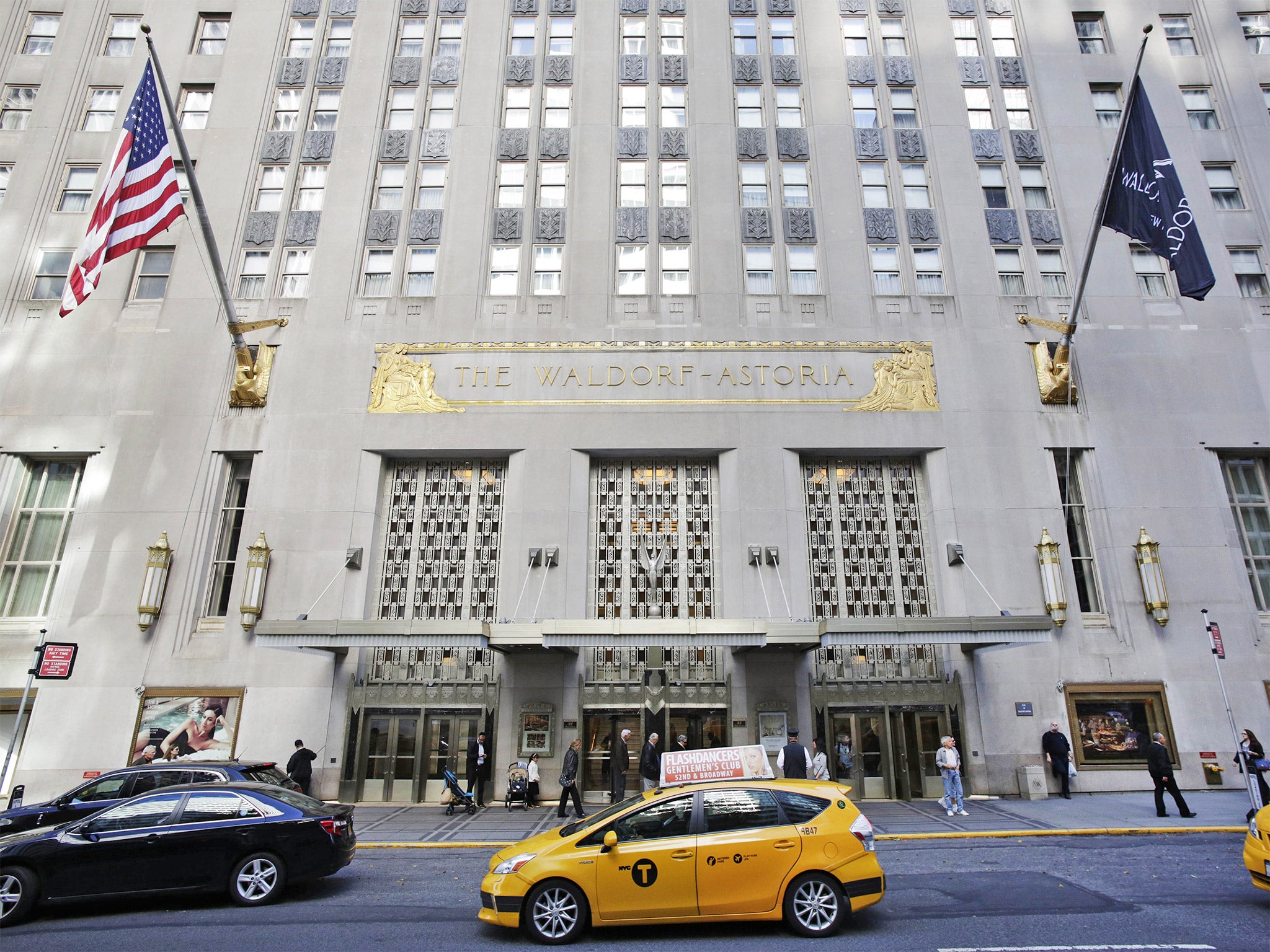 Waldorf Astoria, where US President Obama stays when visiting New York