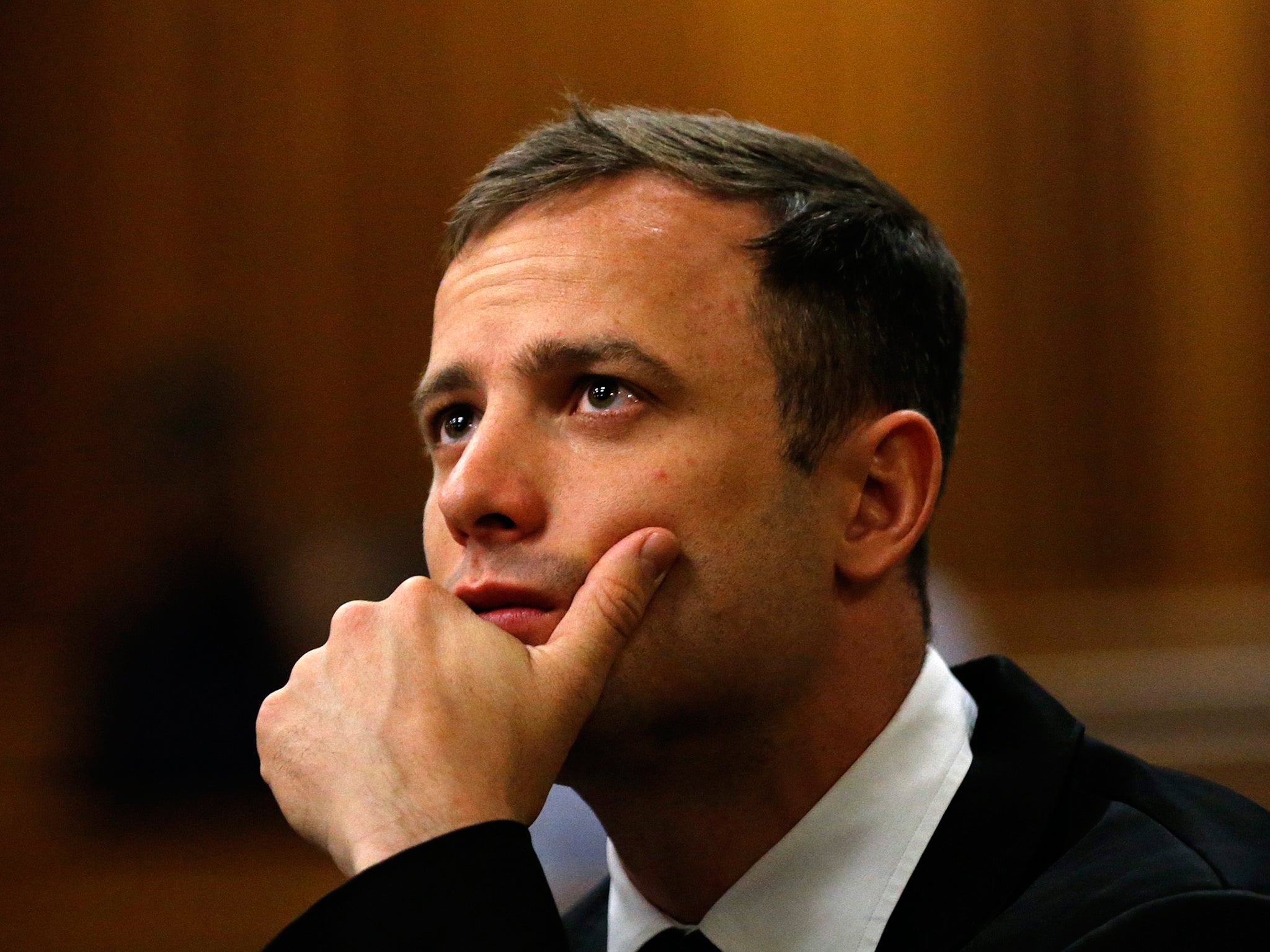 Oscar Pistorius in the dock during sentencing procedures at the High Court in Pretoria