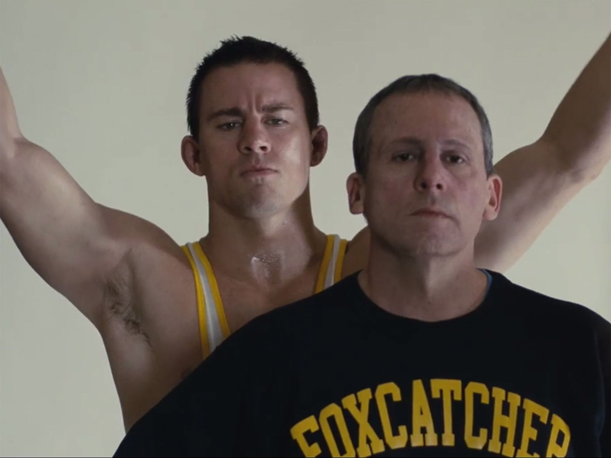 Steve Carell and Channing Tatum in Foxcatcher