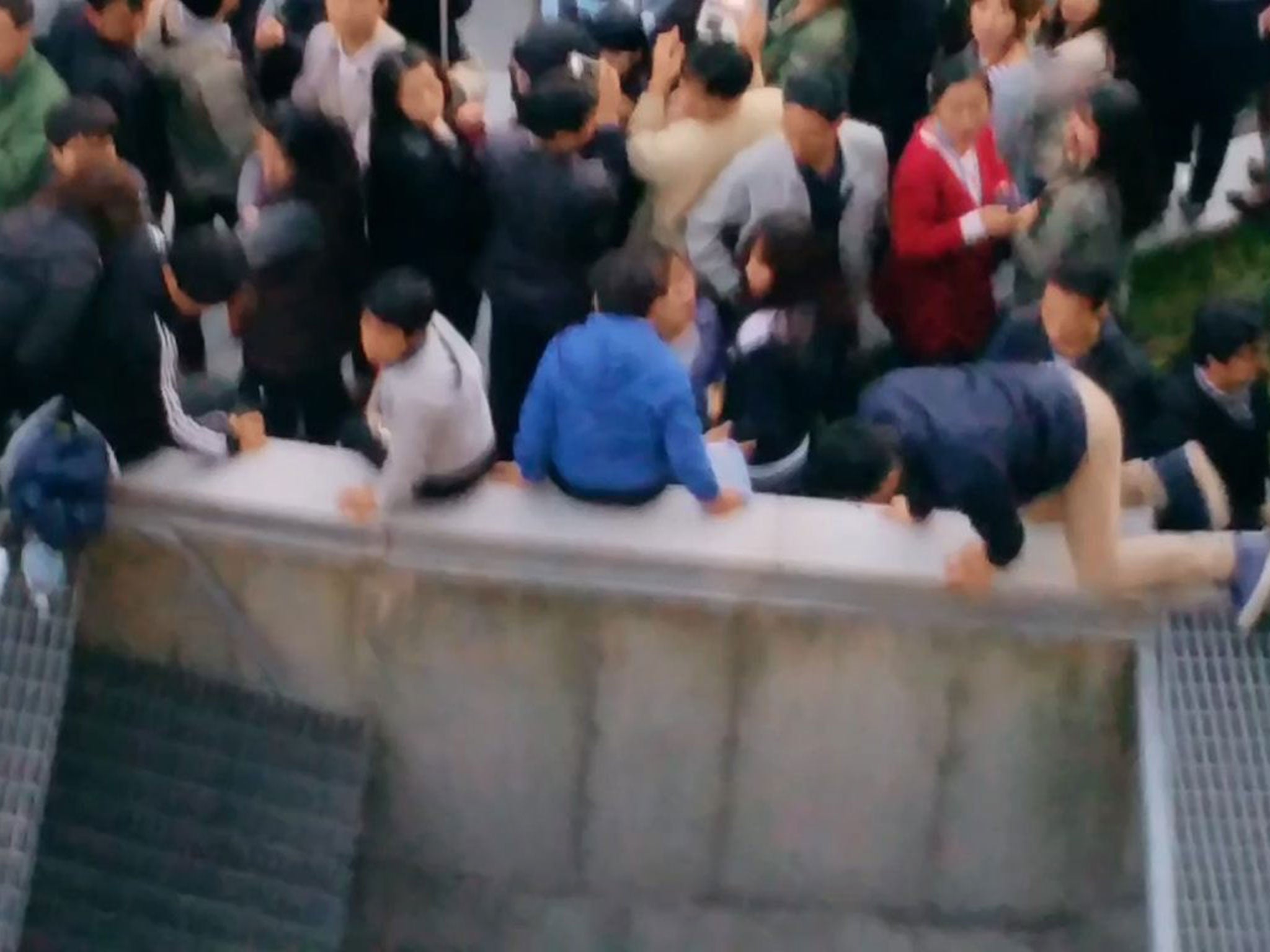 Shortly after the grate collapsed