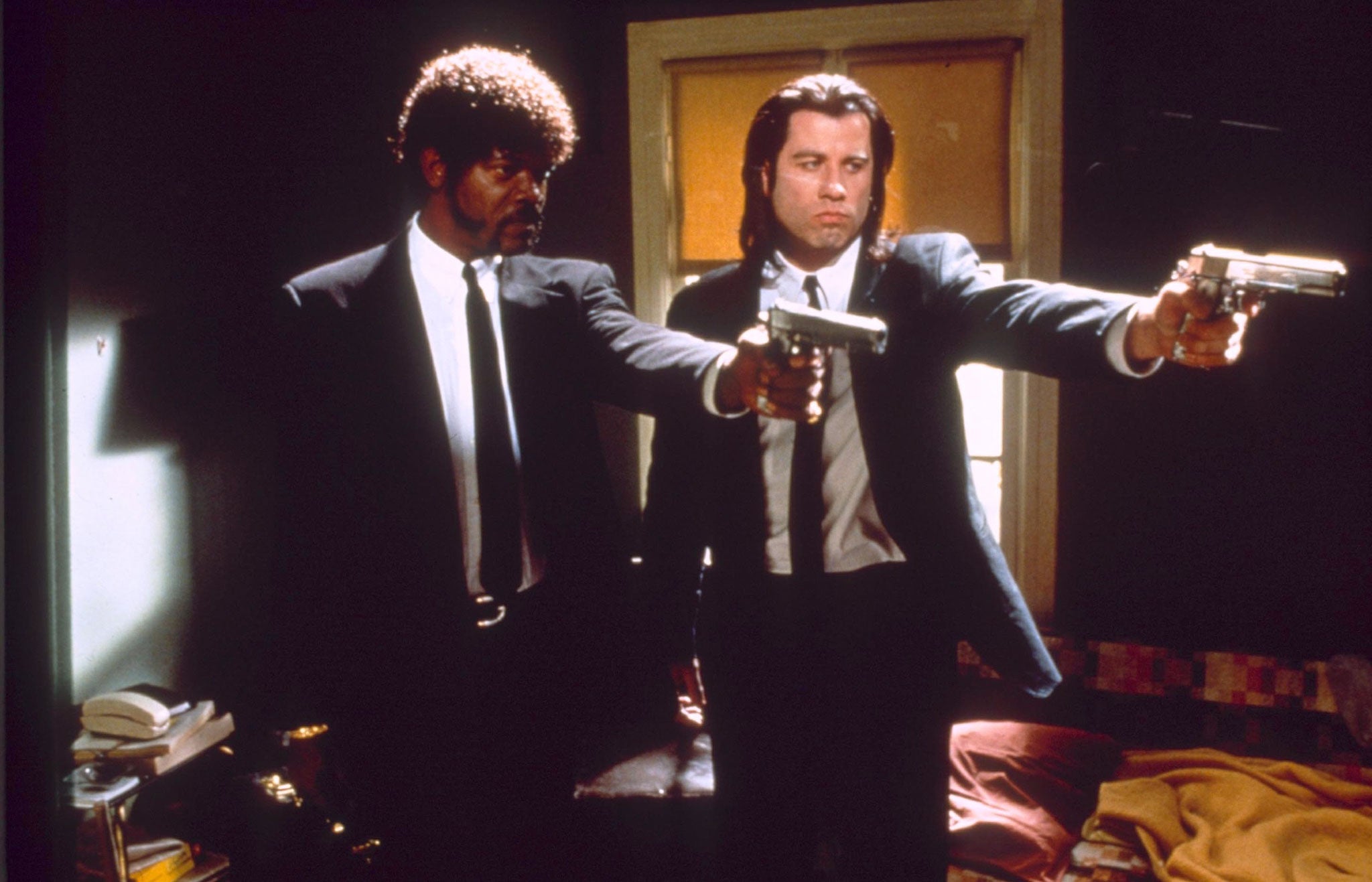 Moral ambiguity: Samuel L Jackson and John Travolta played the coolest hitmen in the world in Pulp Fiction