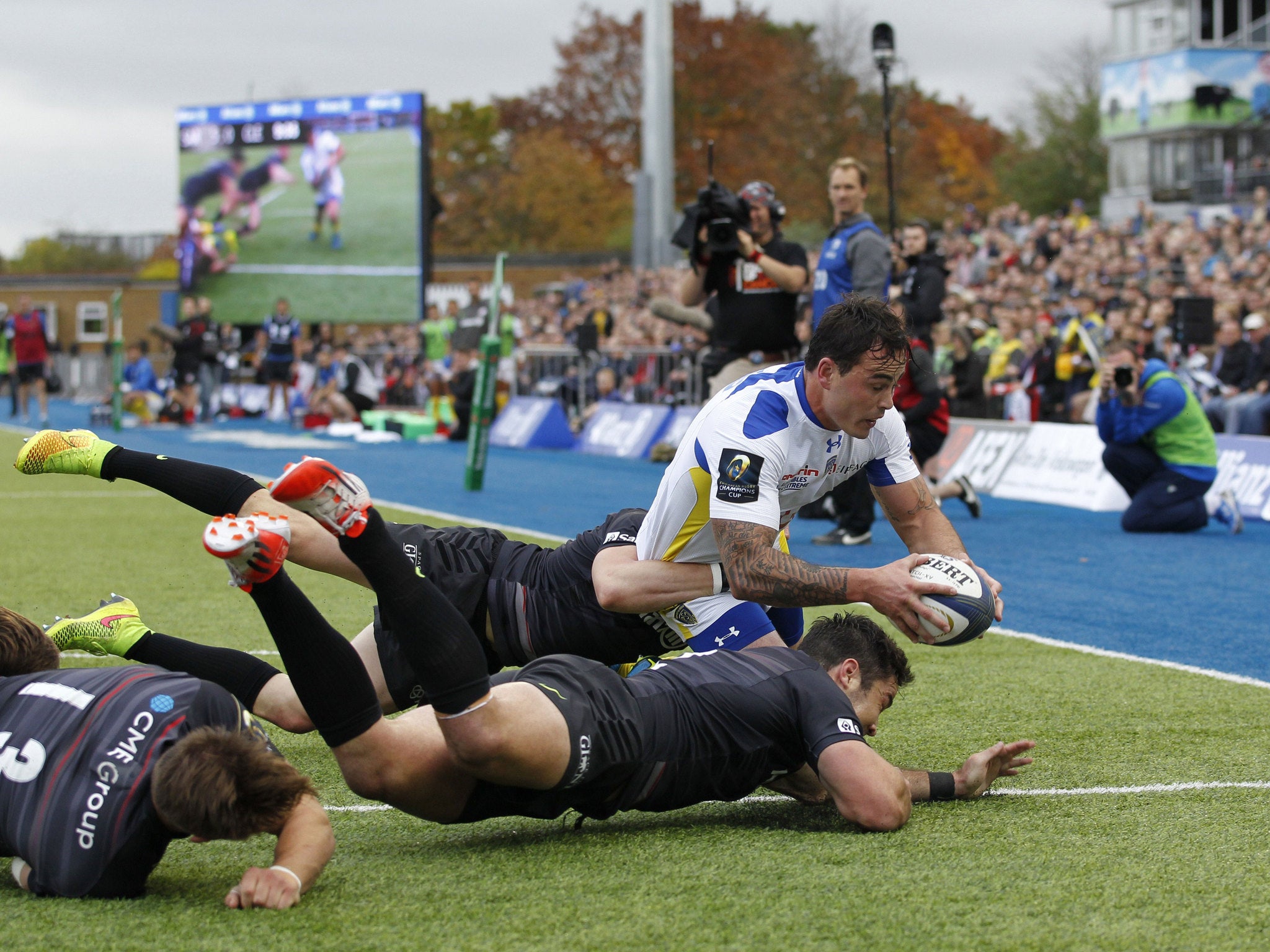 Zac Guildford scored two tries but in vein