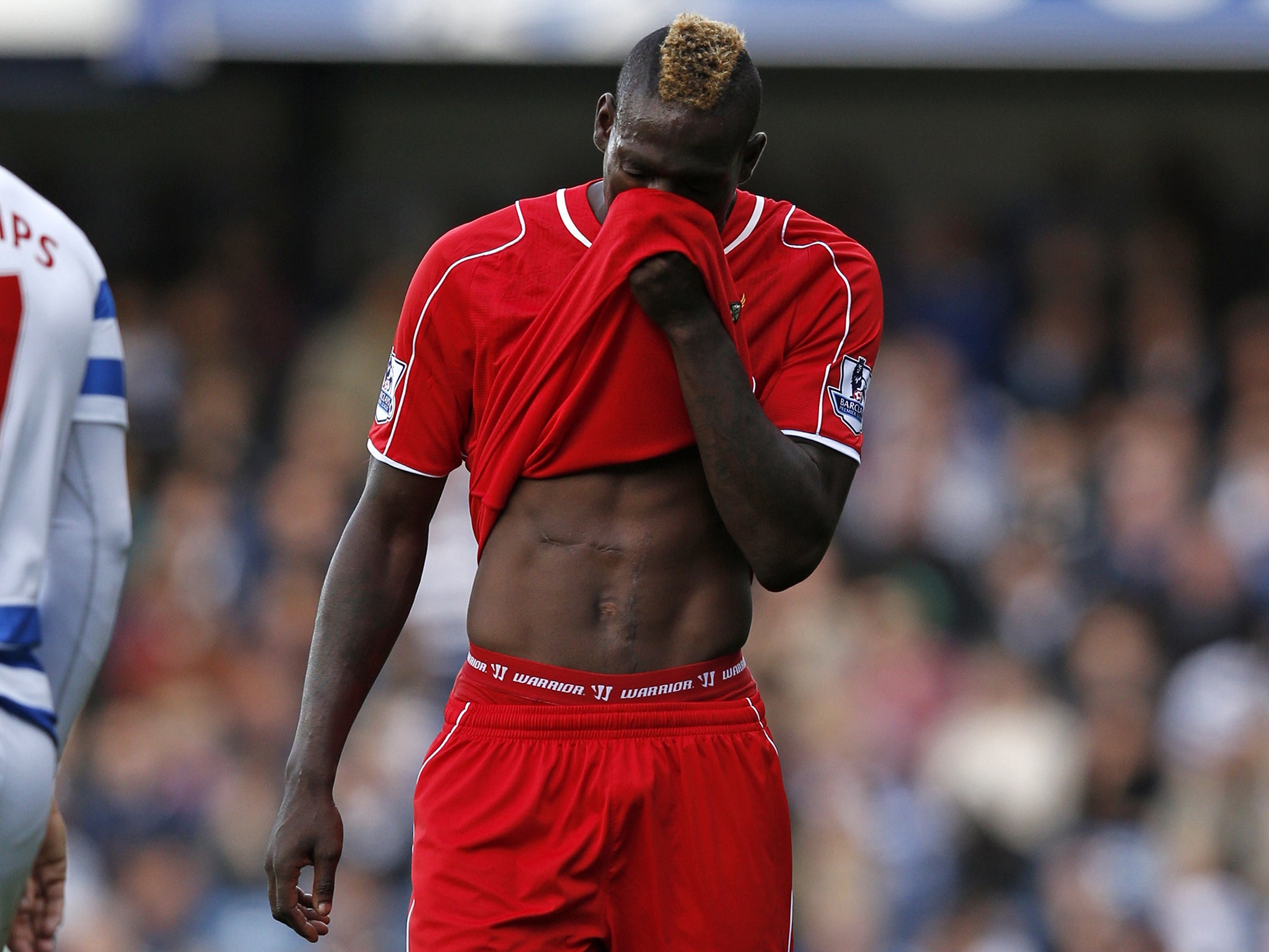 Mario Balotelli pictured in the win over QPR