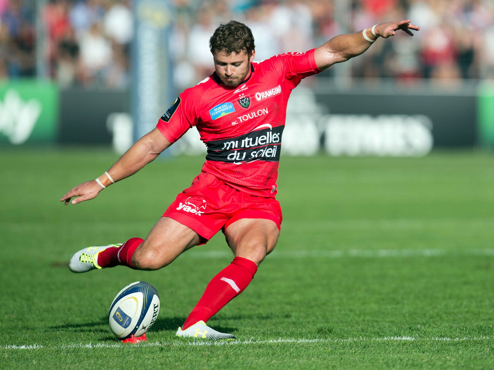 Leigh Halfpenny kicked two conversions and a penalty on his home debut for Toulon