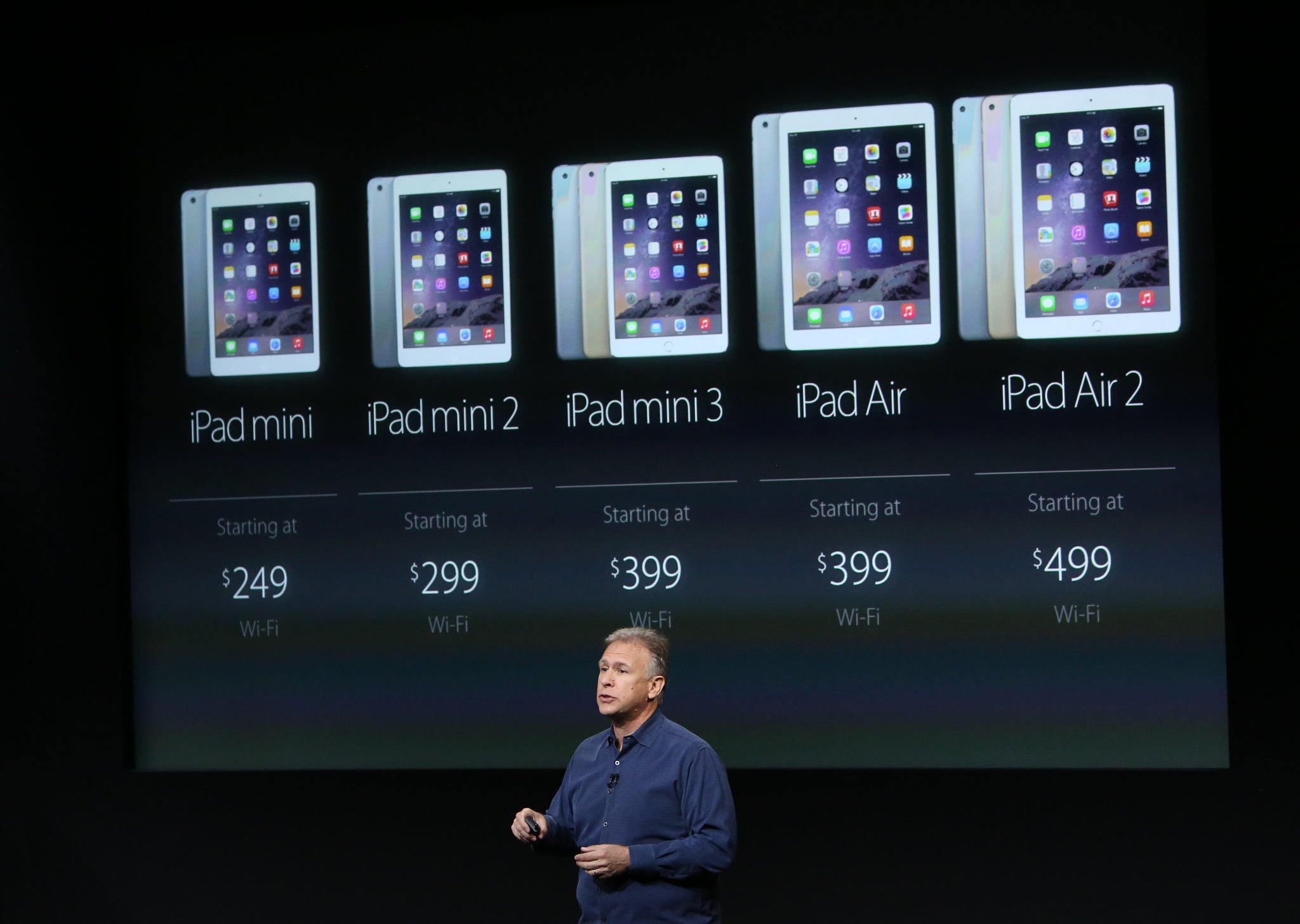 Apple's new tablet line-up following last week's launch.