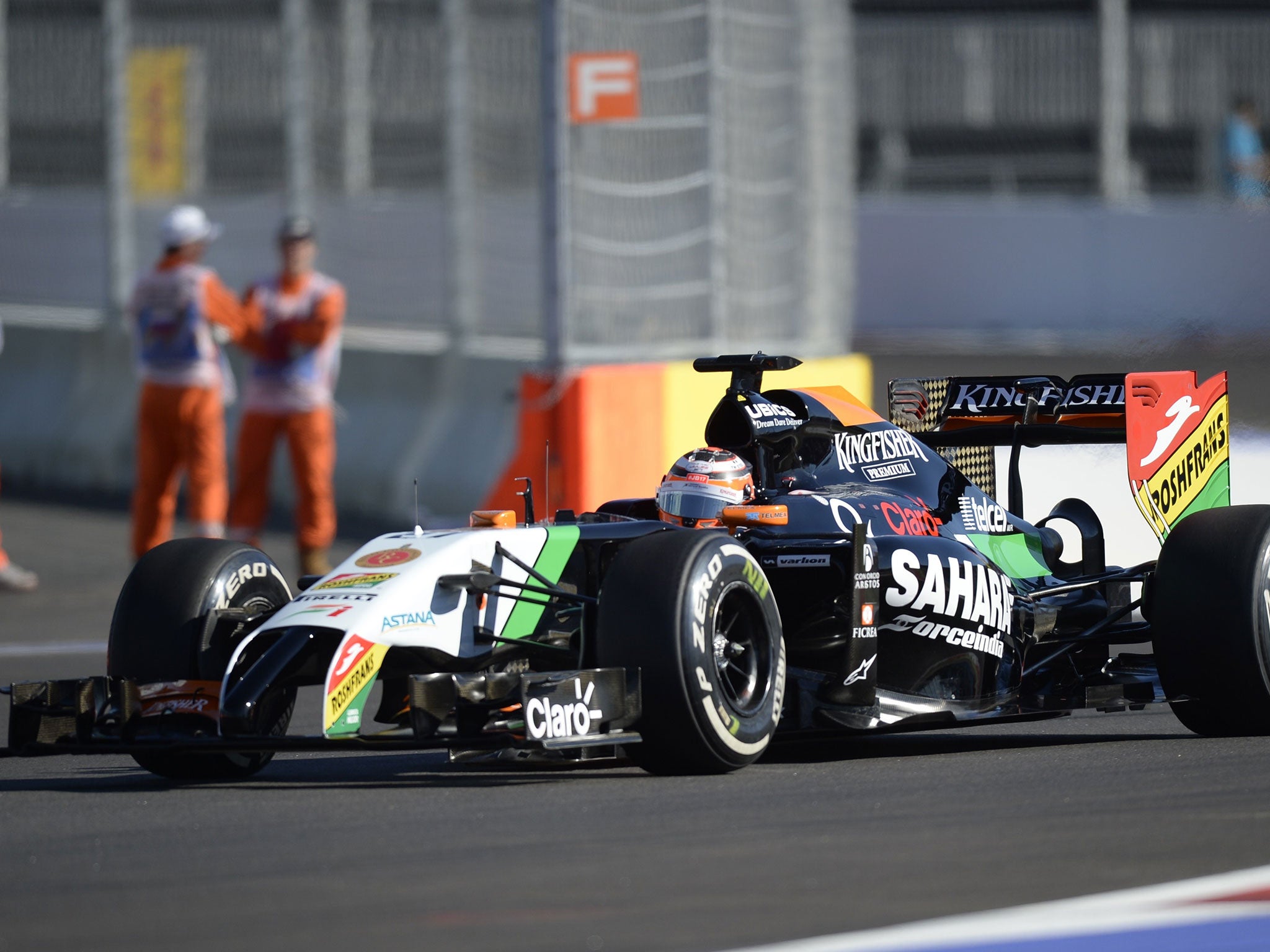 Nico Hulkenberg in action during the Russian Grand Prix