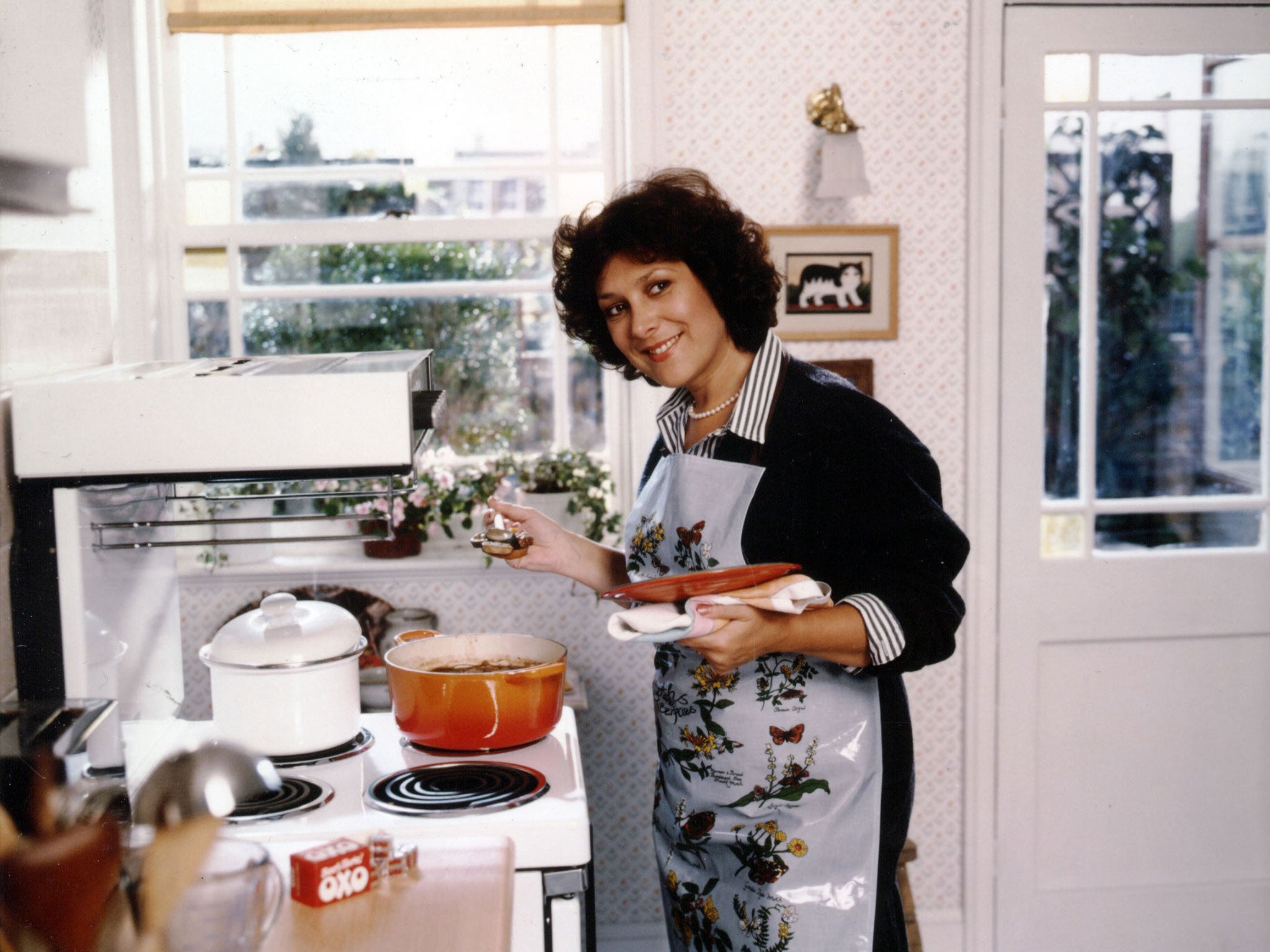 A scene during rehearsal for an Oxo TV advertisment which was screened in 1987