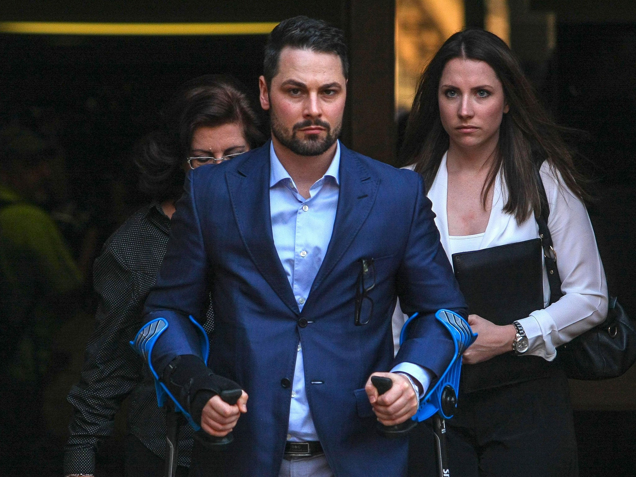 Siblings of Oscar Pistorius, Carl and Aimee Pistorius, leave the High Court in Pretoria on Friday