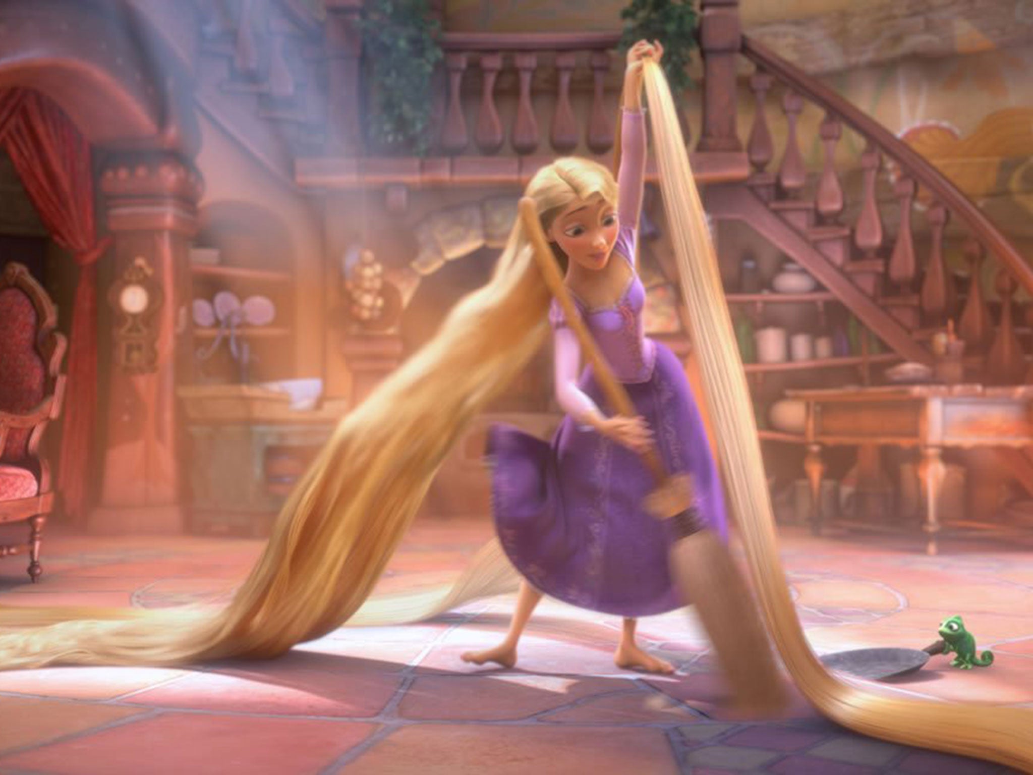 Rapunzel’s long hair caused her all sorts of problems in Disney’s ‘Tangled’