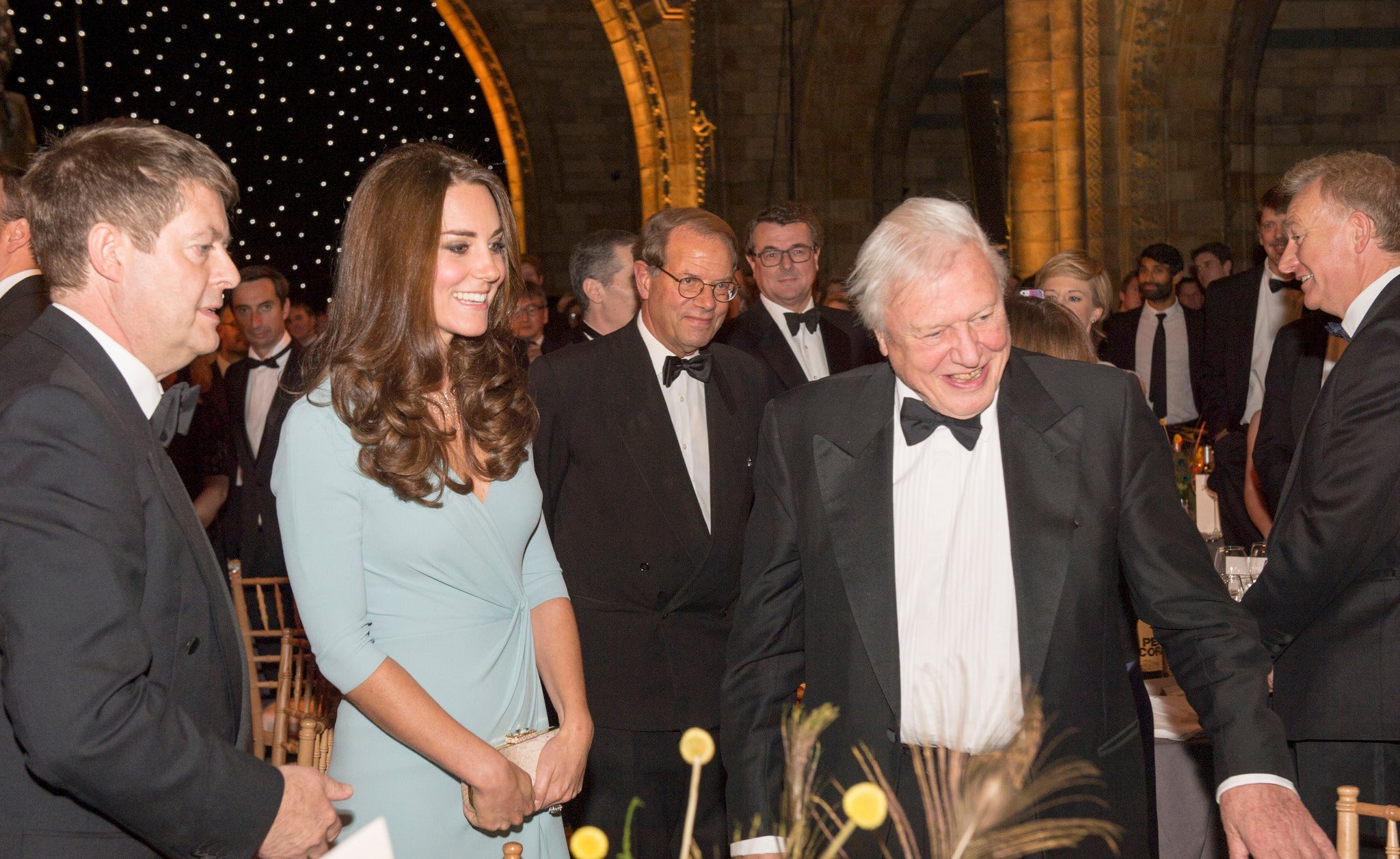 The Duchess of Cambridge and Sir David Attenborough at the awards ceremony