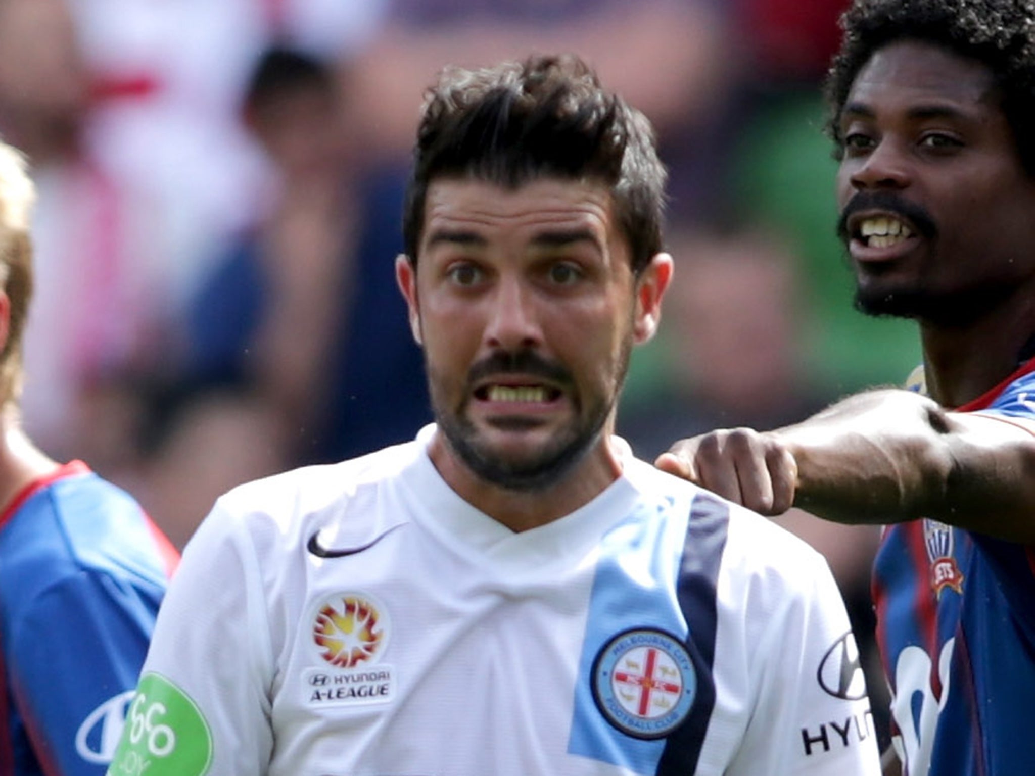 David Villa in action for Melbourne