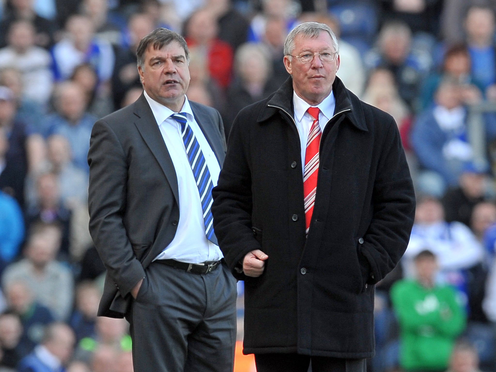 Sir Alex Ferguson with Sam Allardyce in 2010