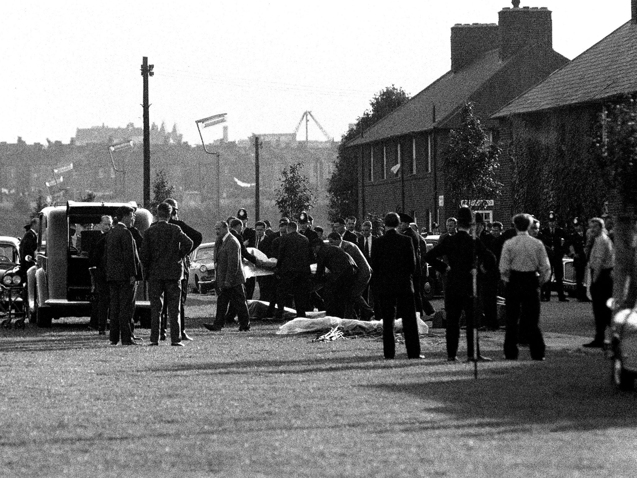 The crime scene on Braybrook Street, Shepherds Bush in west London