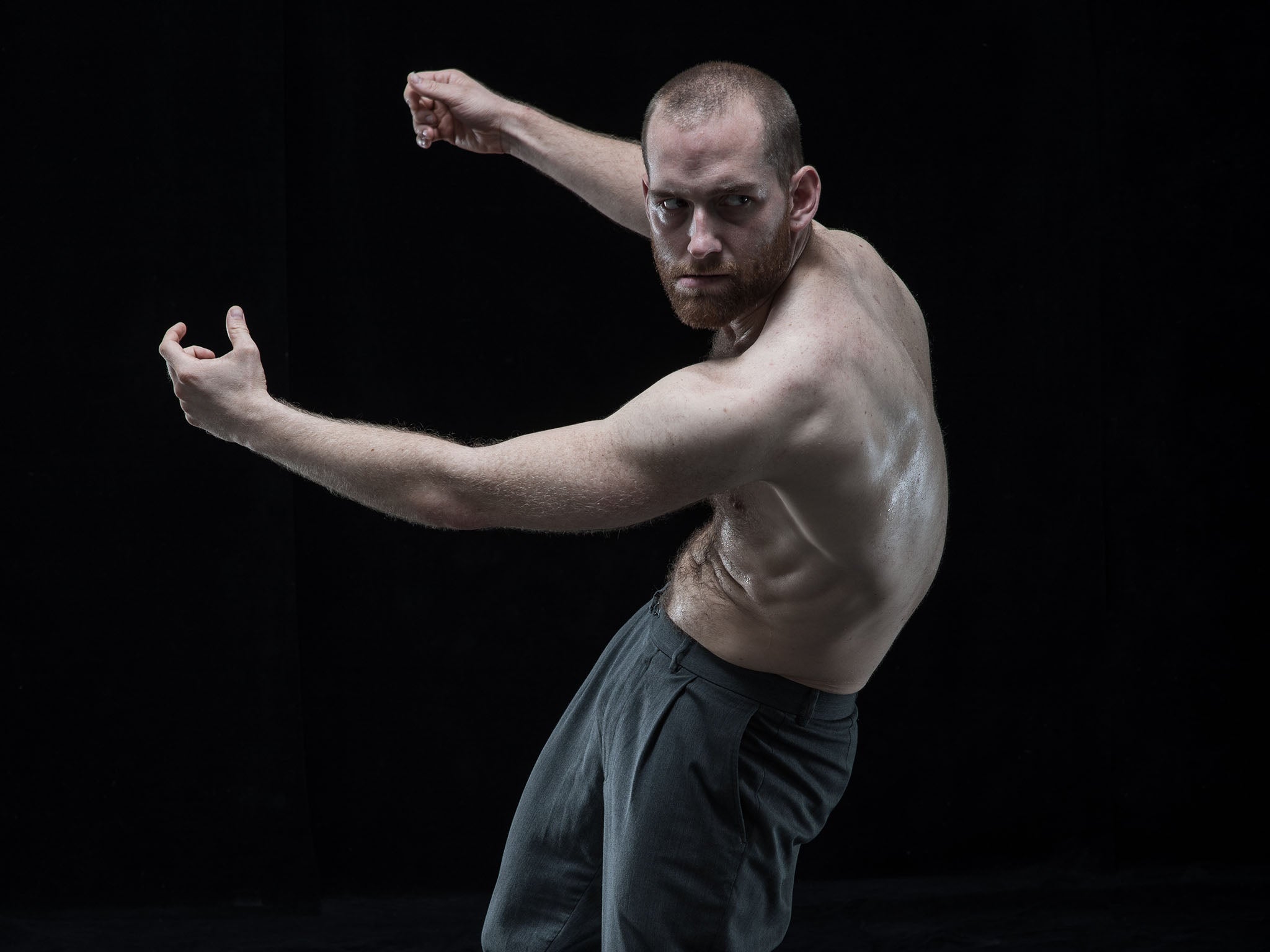 Hannes Langdorf in John, Lloyd Newson’s latest dance-theatre piece for DV8. You’ll find no pirouettes or arabesques in his work, he says, ‘because they’re absolutely meaningless'