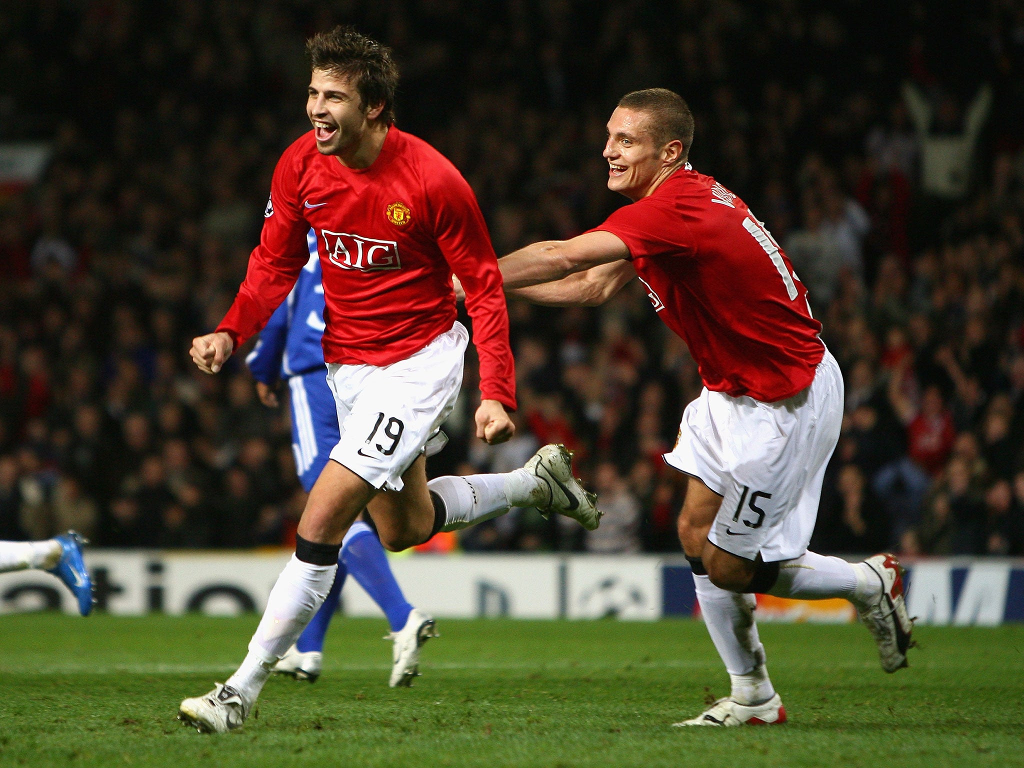 Pique in his Manchester United days