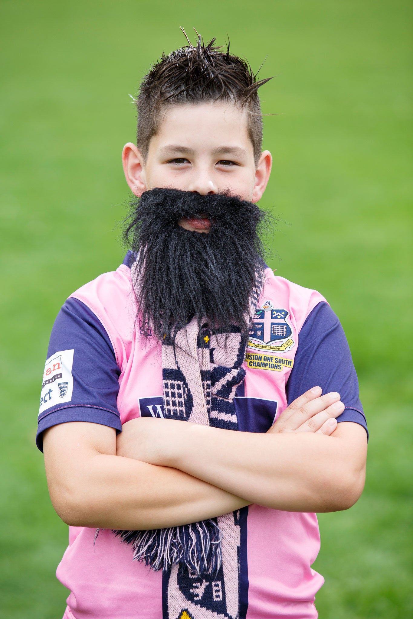 Ten-year-old Dulwich Hamlet FC fan Tom Corcoran