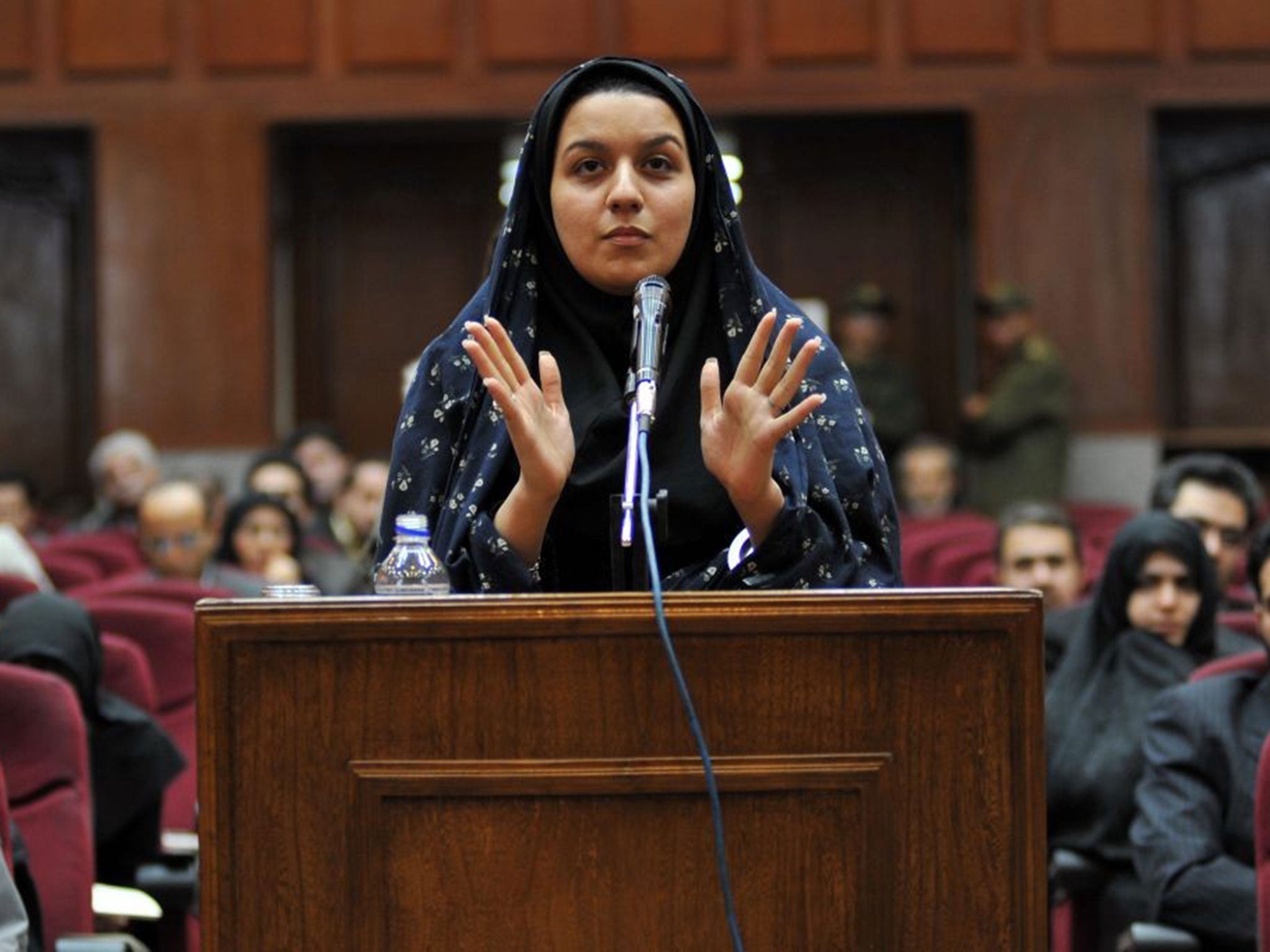 Iranian Rayhaneh Jabbari on a trial in Tehran, Iran, 15 December 2008