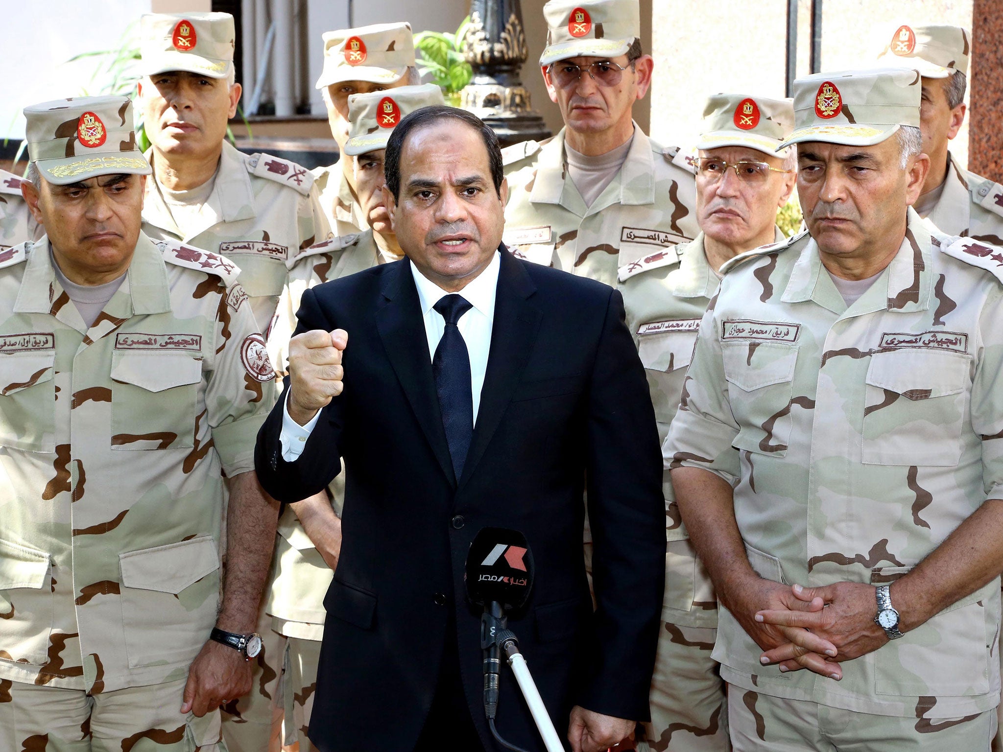 President Al-Sisi called three days of national morning mourning following attacks in the Sinai Peninsula last year