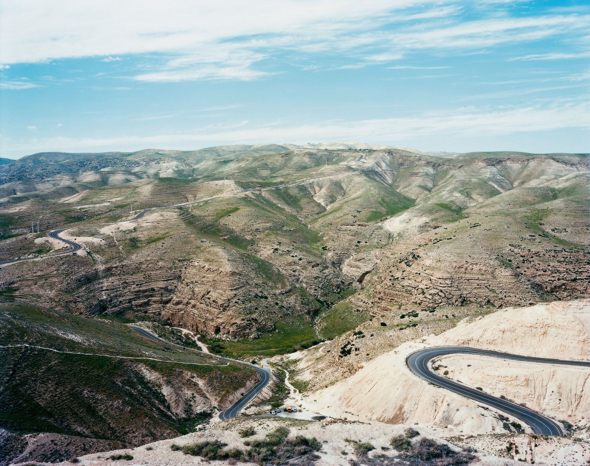 'This is the Alon Road on Route 1 in the West Bank, not far from Jerusalem'