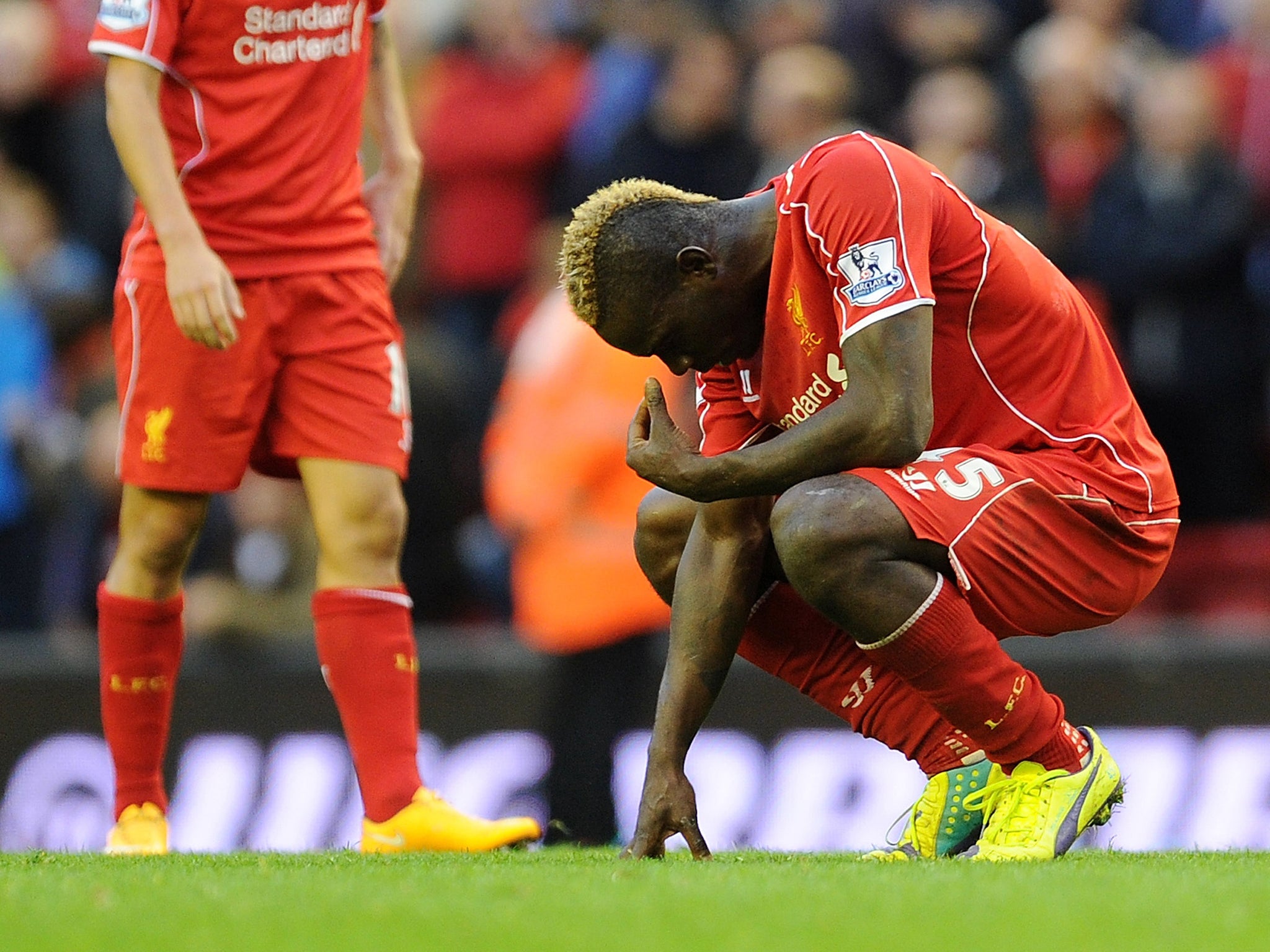 Mario Balotelli pictured in the 0-0 draw with Hull