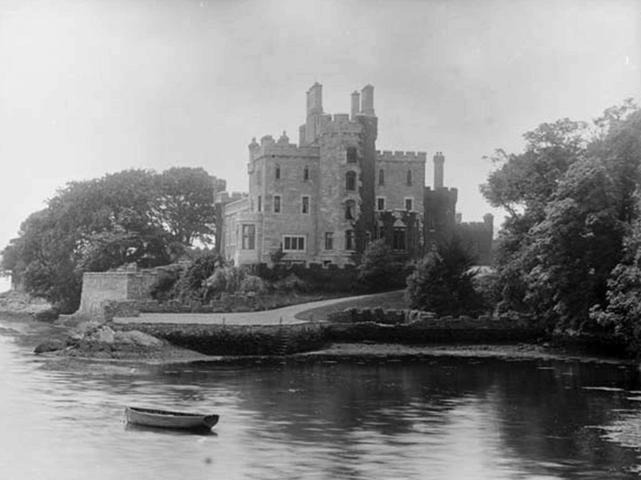 The now-demolished Derryquin Castle in County Kerry