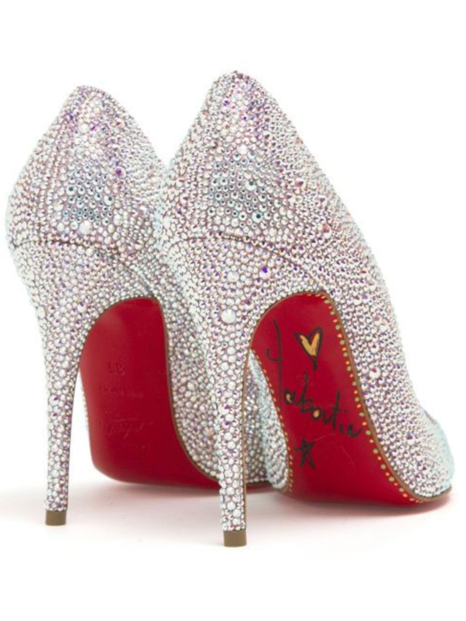 Ten pairs of Crystal Pigalles are available at Browns Brides