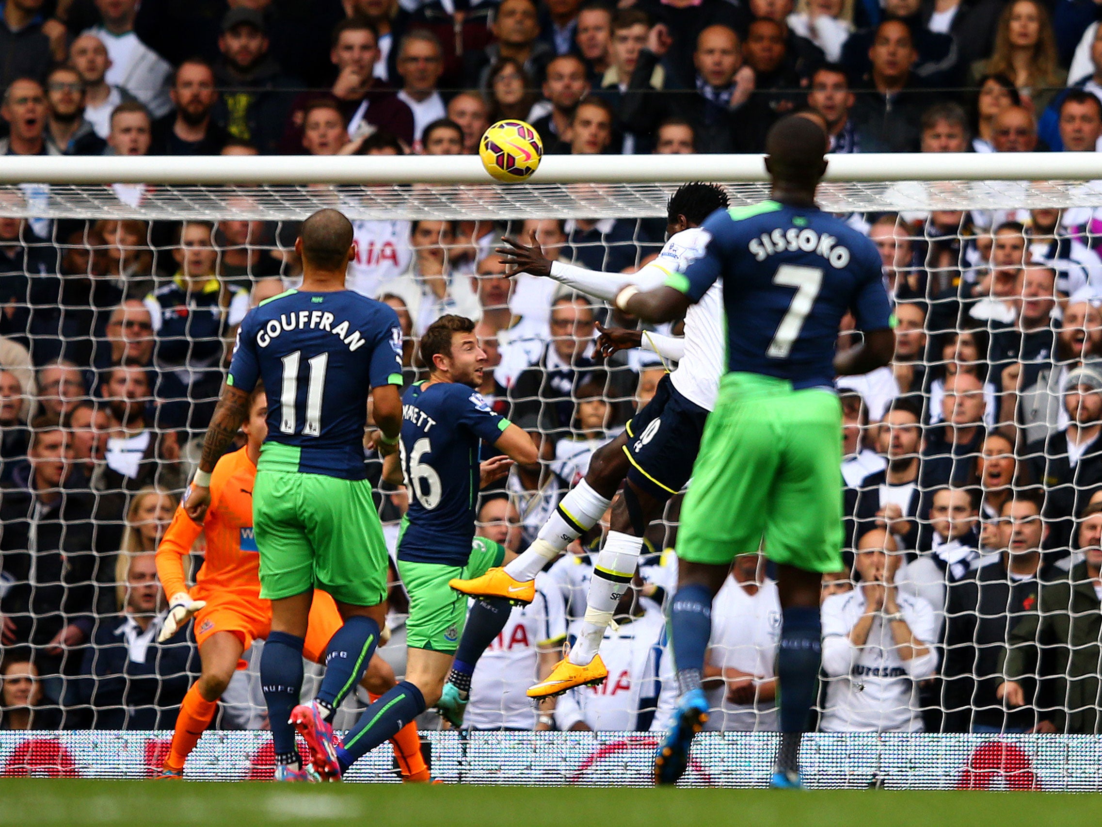 Emmanuel Adebayor had put Tottenham in front