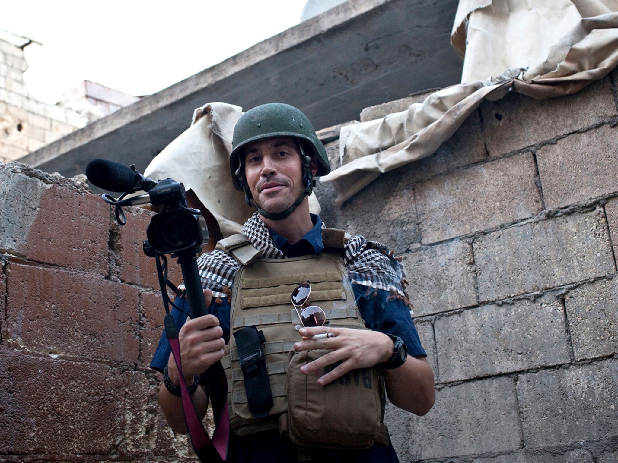 American journalist James Foley while covering the civil war in Syria