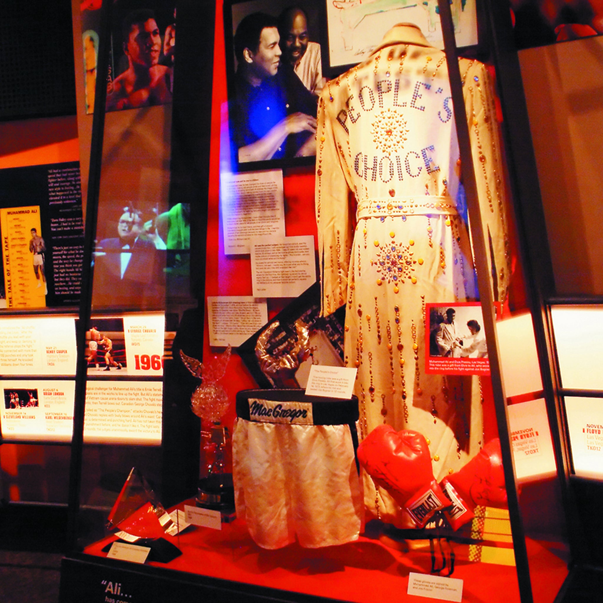 Memorabilia in the Muhammad Ali Center