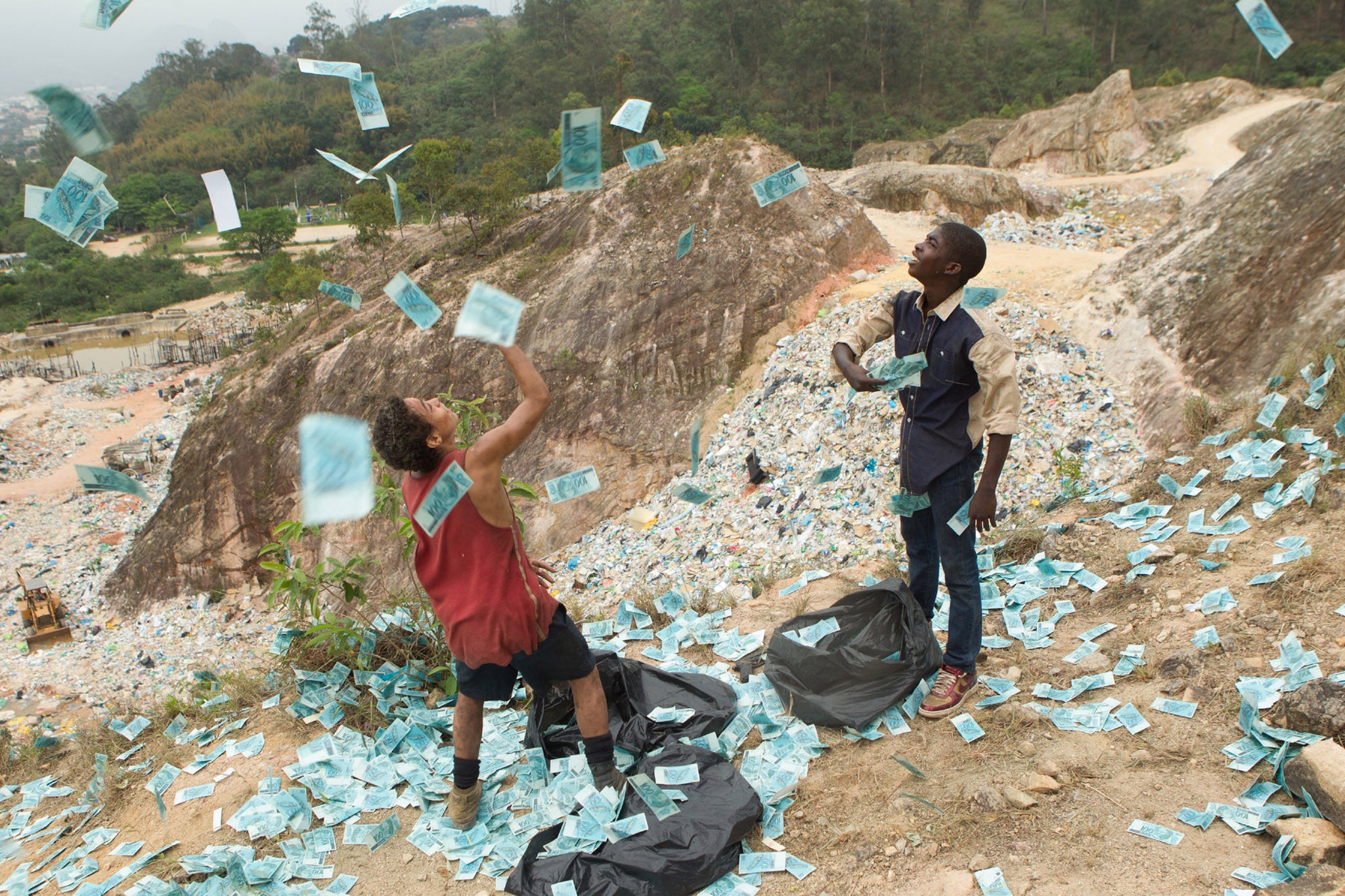 Gabriel Weinstein (left) and Rickson Tevez in 'Trash'