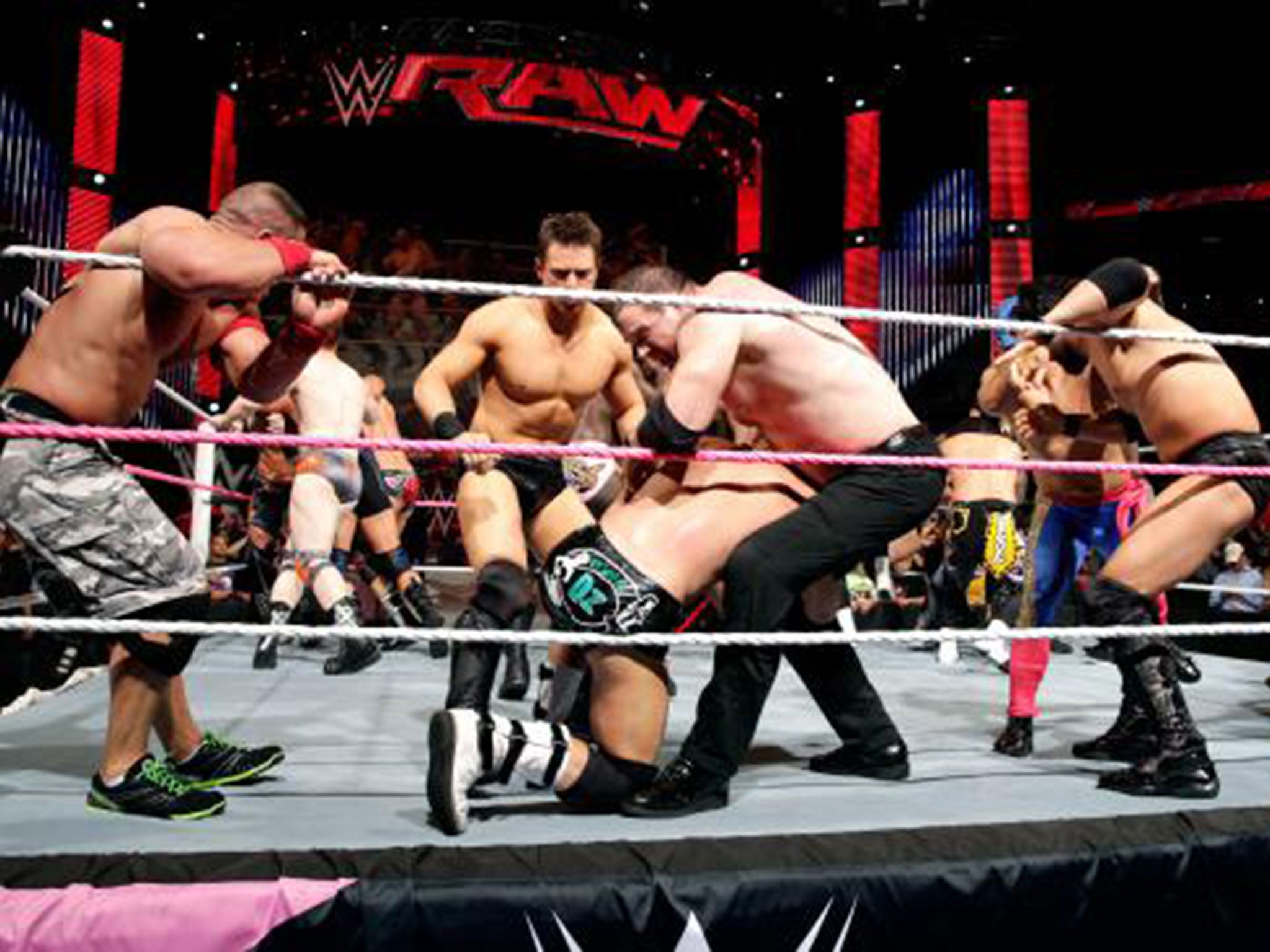 An all-out brawl broke out at the end of Raw