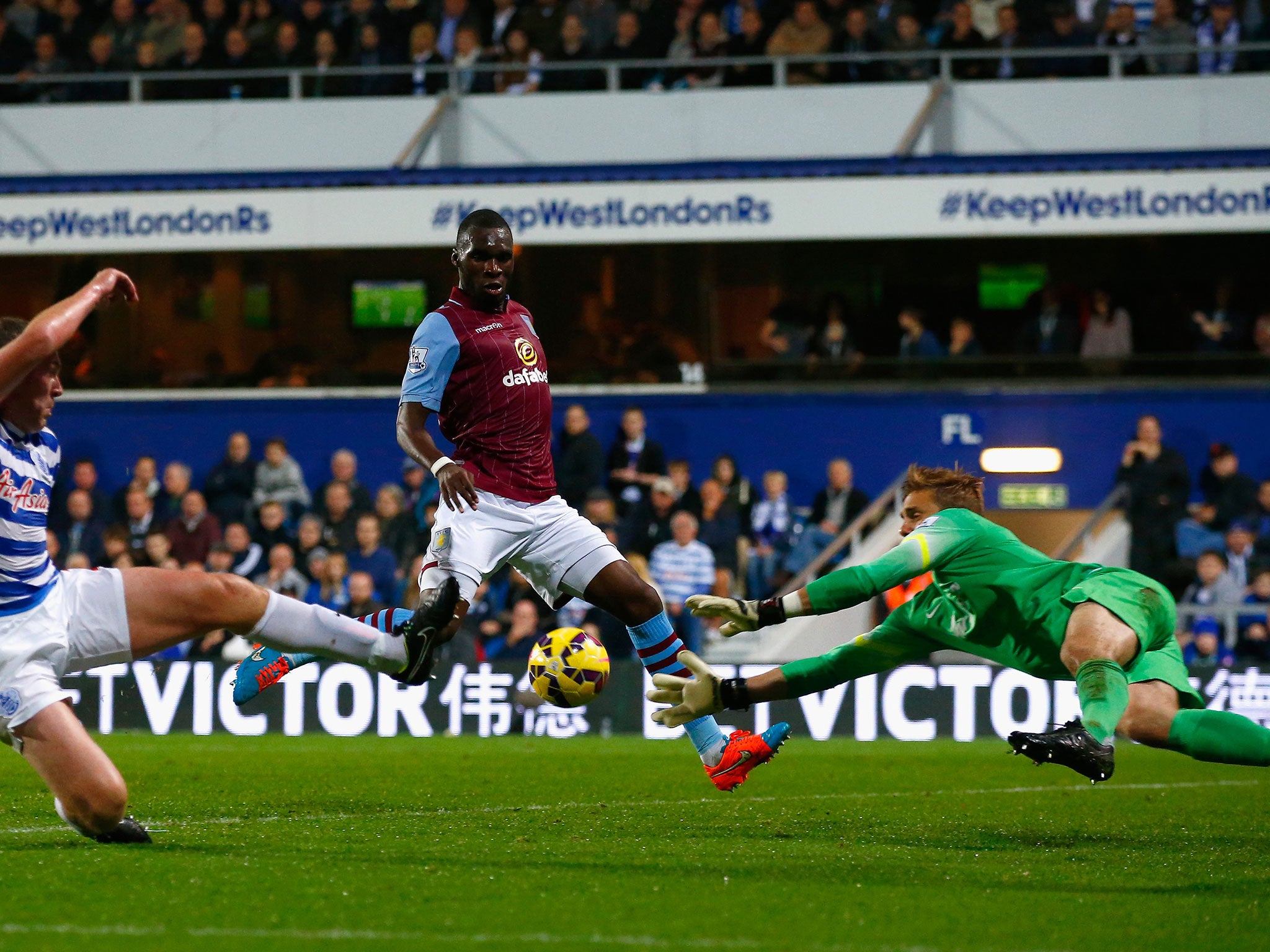 Benteke made his second appearance since returning from a serious knee injury