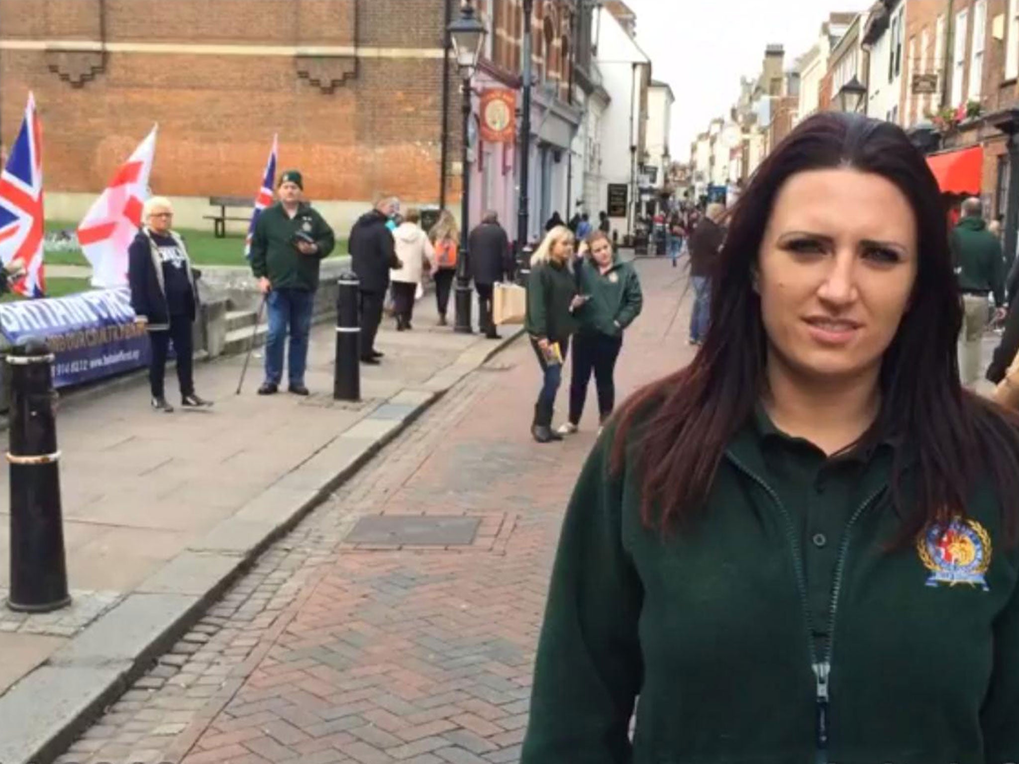 Jayda Fransen campaigning for Britain First in Rochester