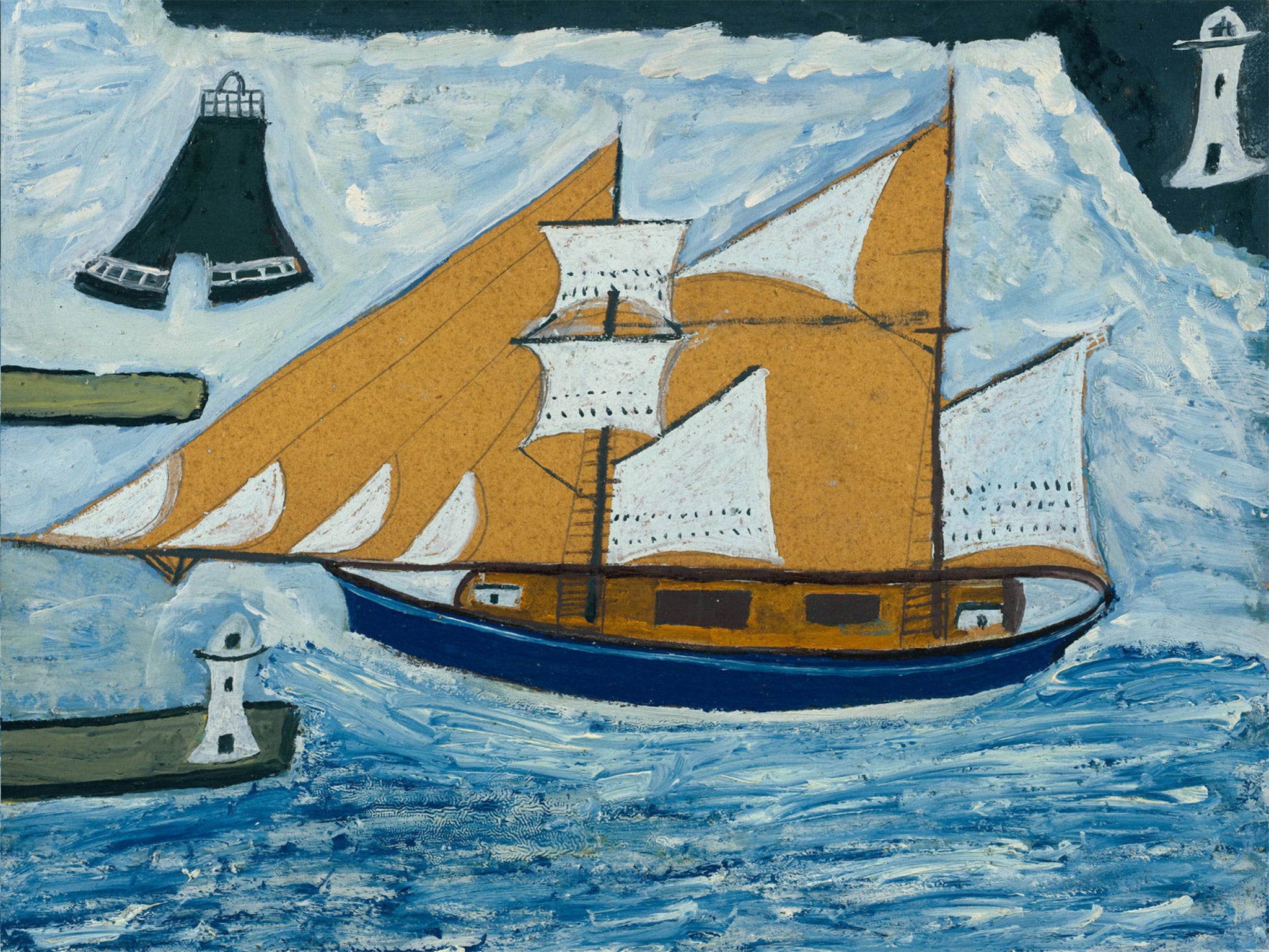 ‘Blue Ship’, by Alfred Wallis (Tate Britain)