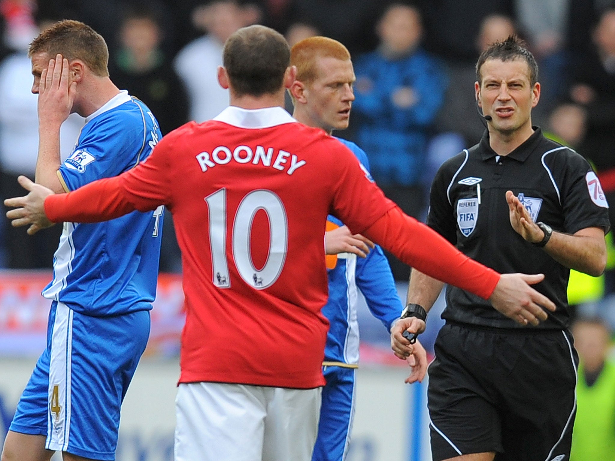 Clattenburg was accused of being overly friendly with Rooney when he elbowed James McCarthy in 2011 - Clattenburg almost quit the profession because of the criticism