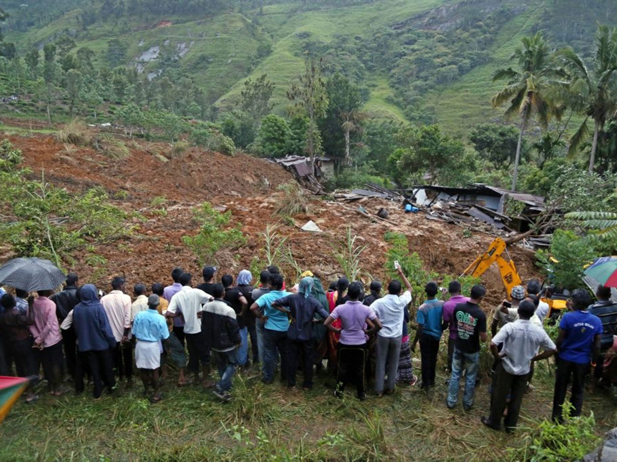 The scene of the mudslide (EPA)