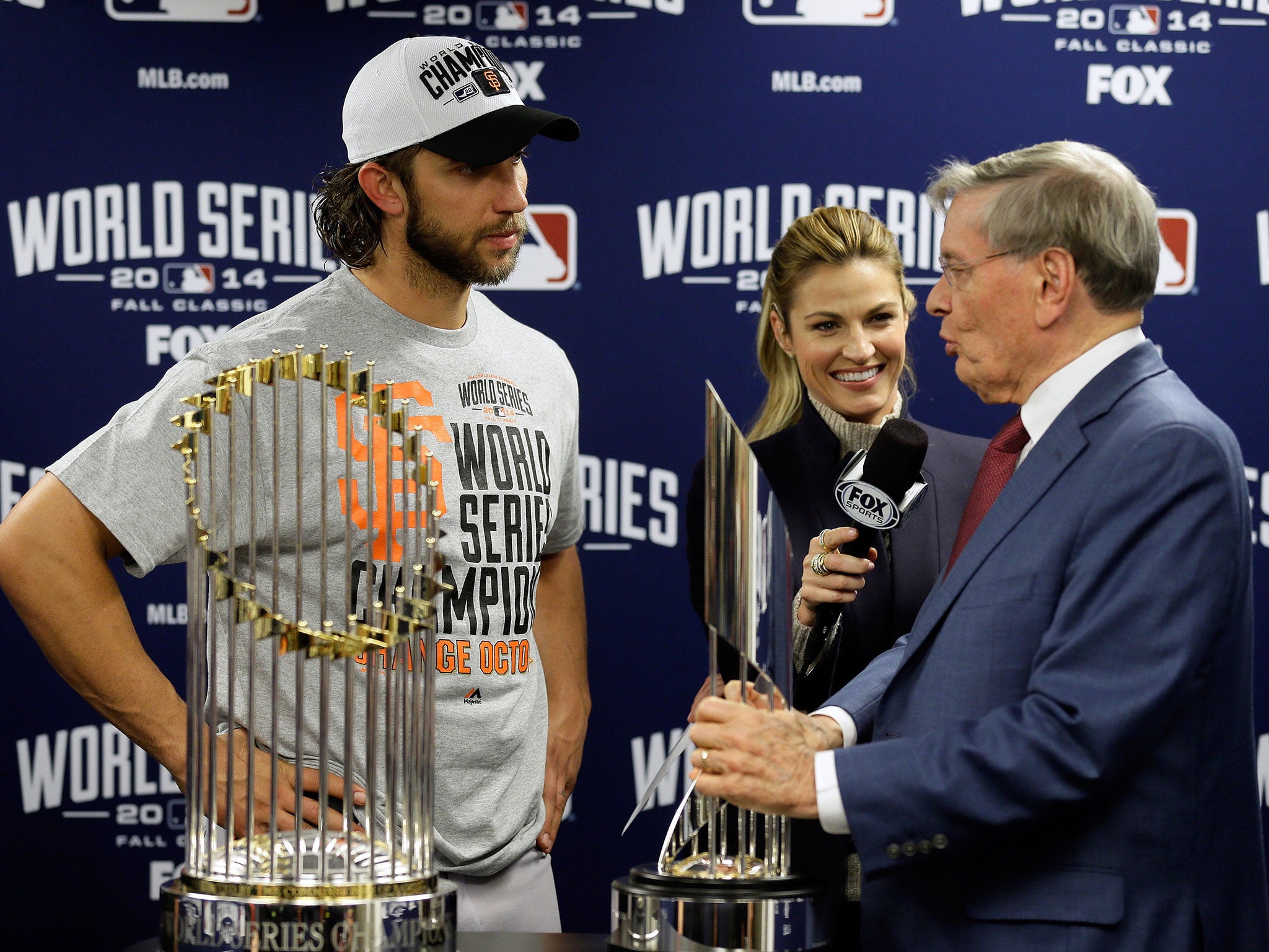 Madison Bumgarner picks up the World Series MVP award