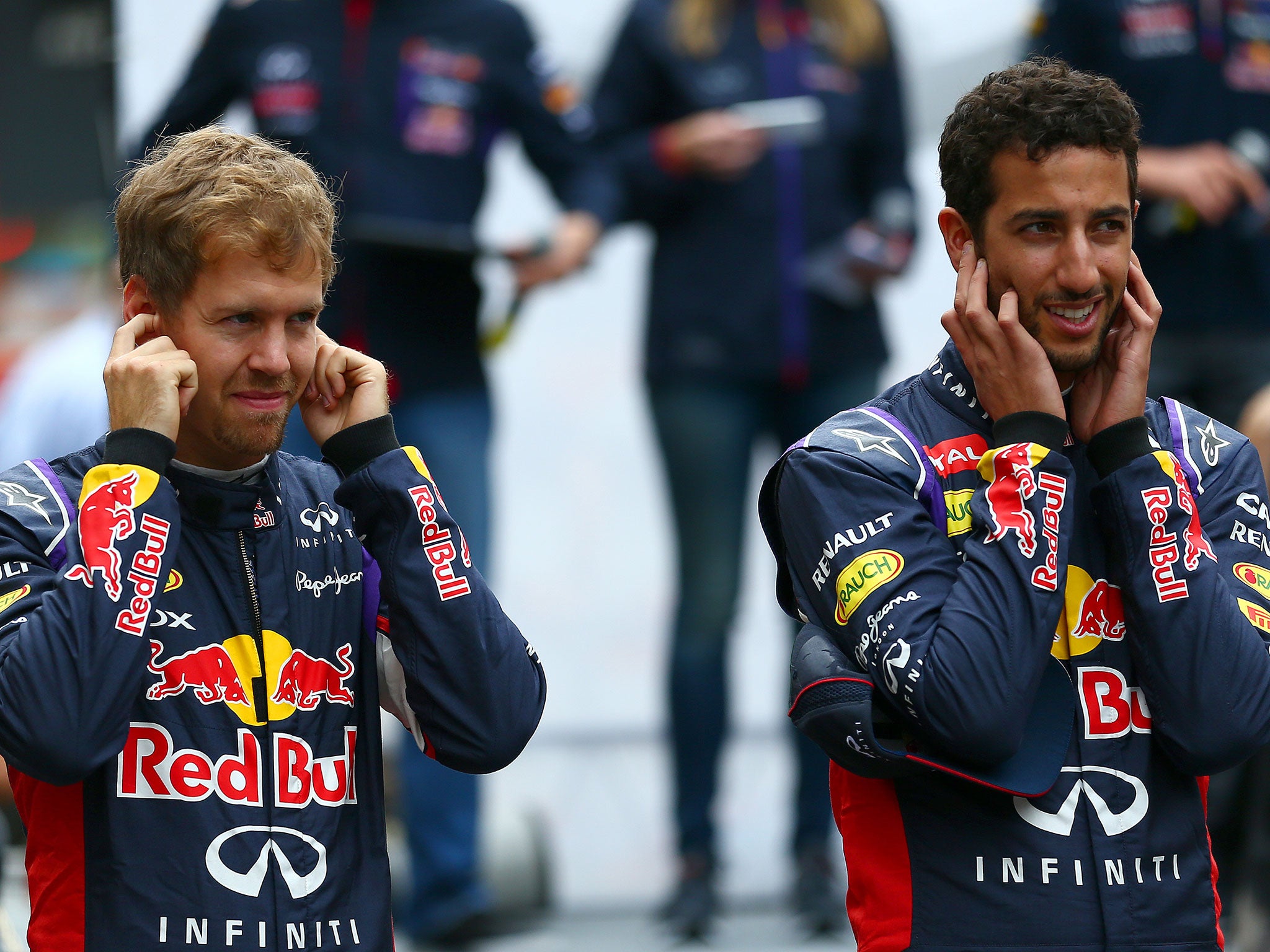 Sebastian Vettel and Daniel Ricciardo