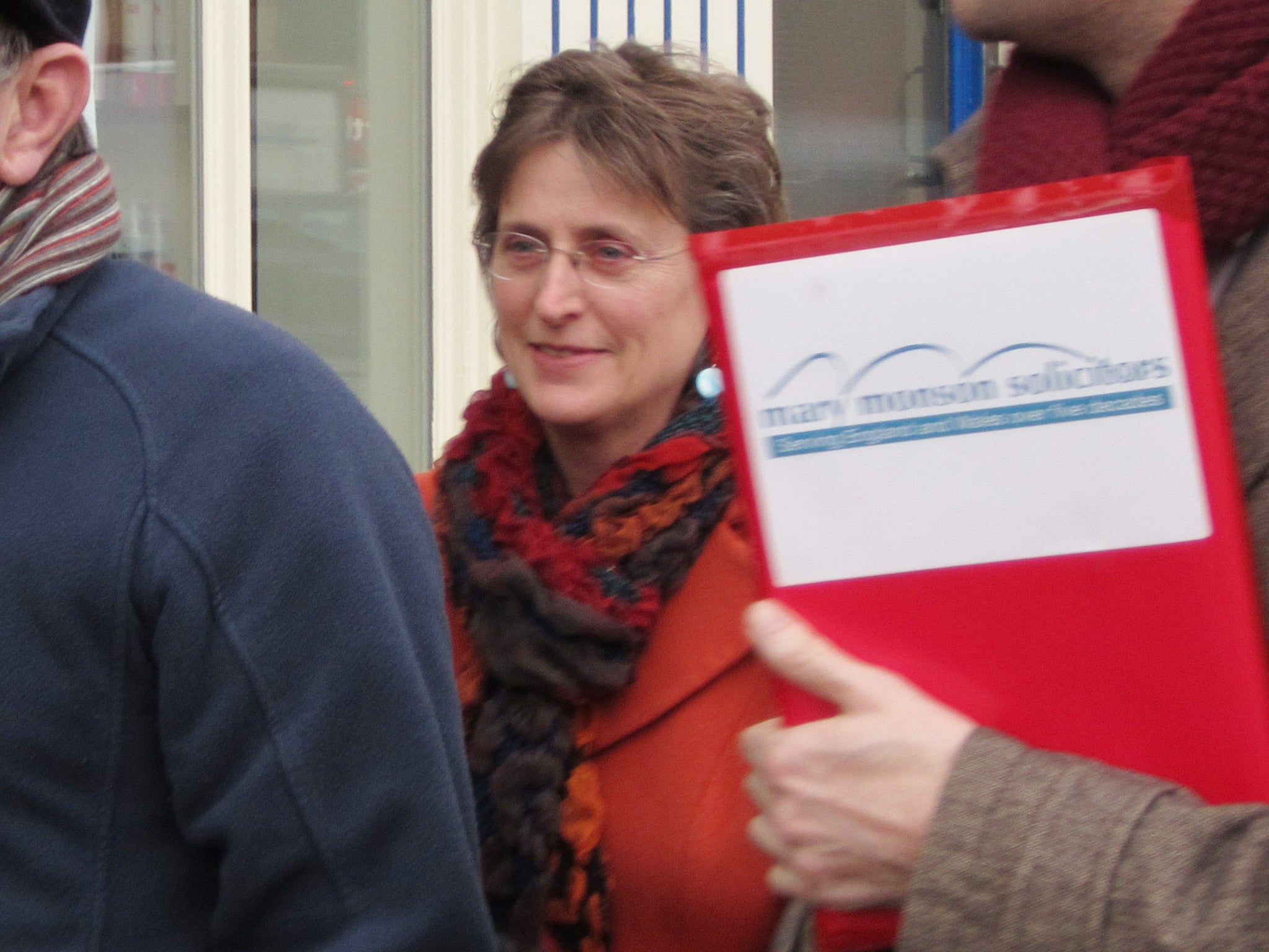 Mary Kidson leaving Hereford Magistrates Court where she was accused of three
counts of poisoning a girl between 2010 and 2013