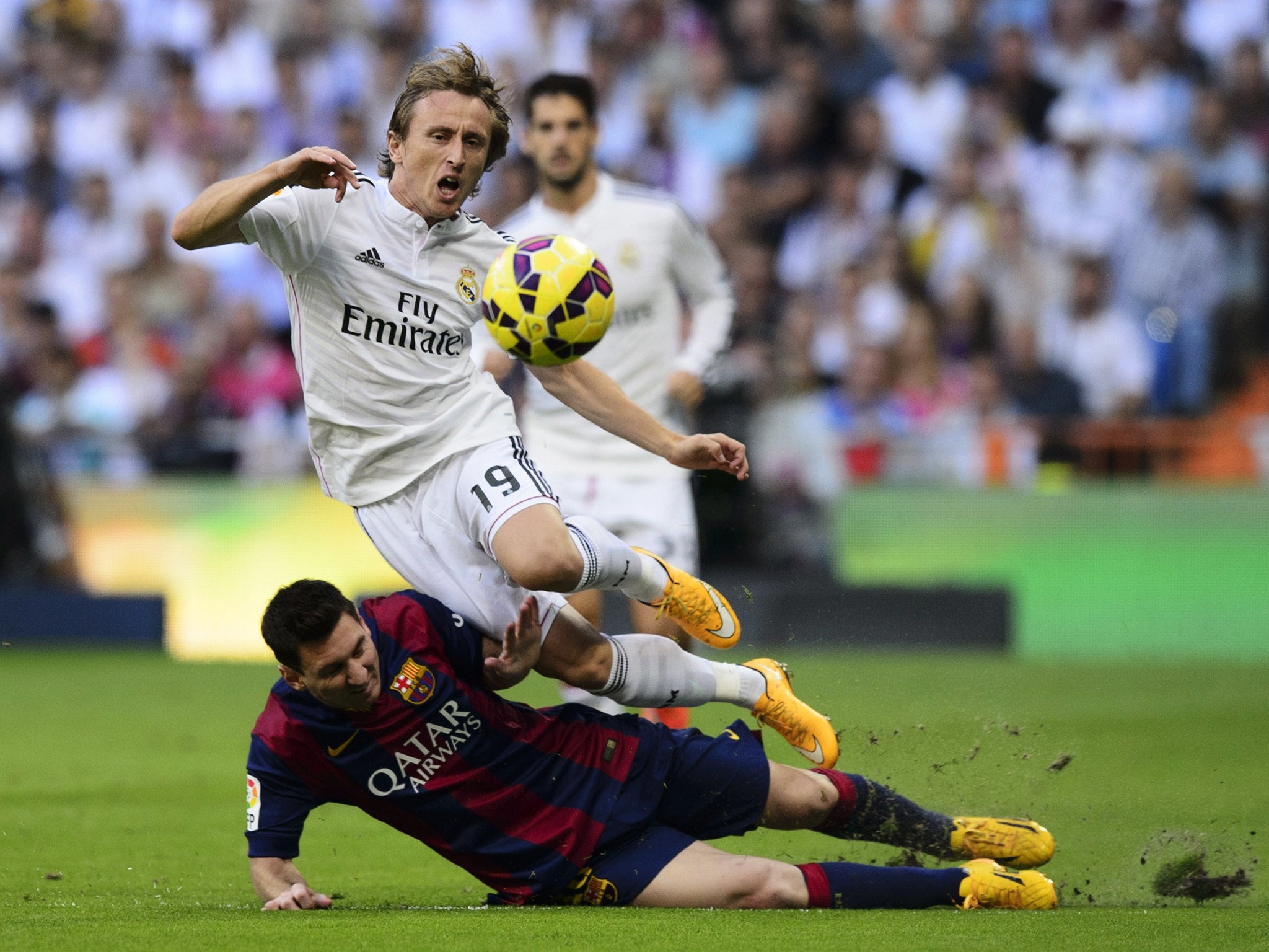 Real Madrid's Croatian midfielder Luka Modric