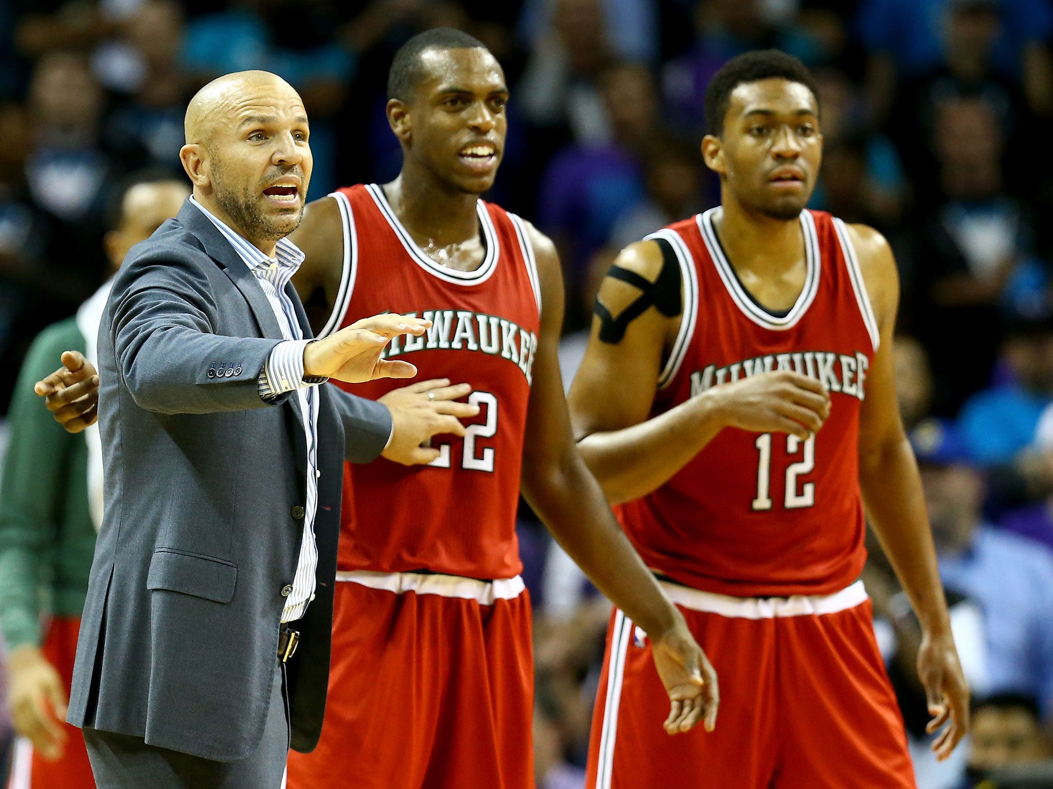 New head coach Jason Kidd and rookie star Jabari Parker (right) lead a new look Milwaukee Bucks