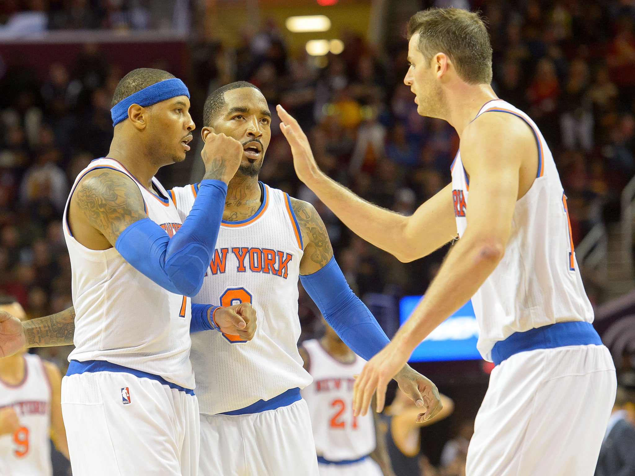 Carmelo Anthony led the Knicks with 25 points