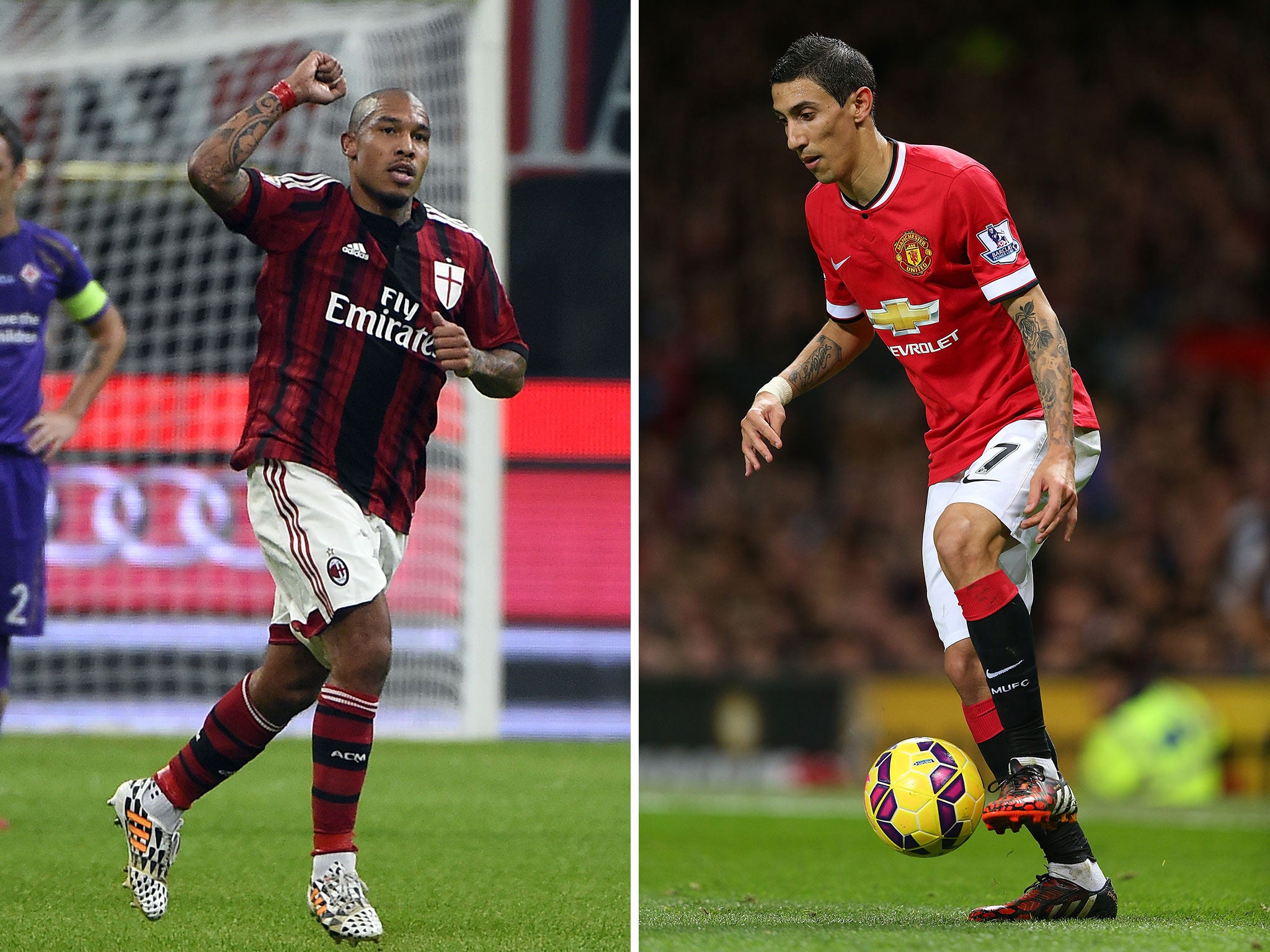 Nigel de Jong and Angel di Maria
