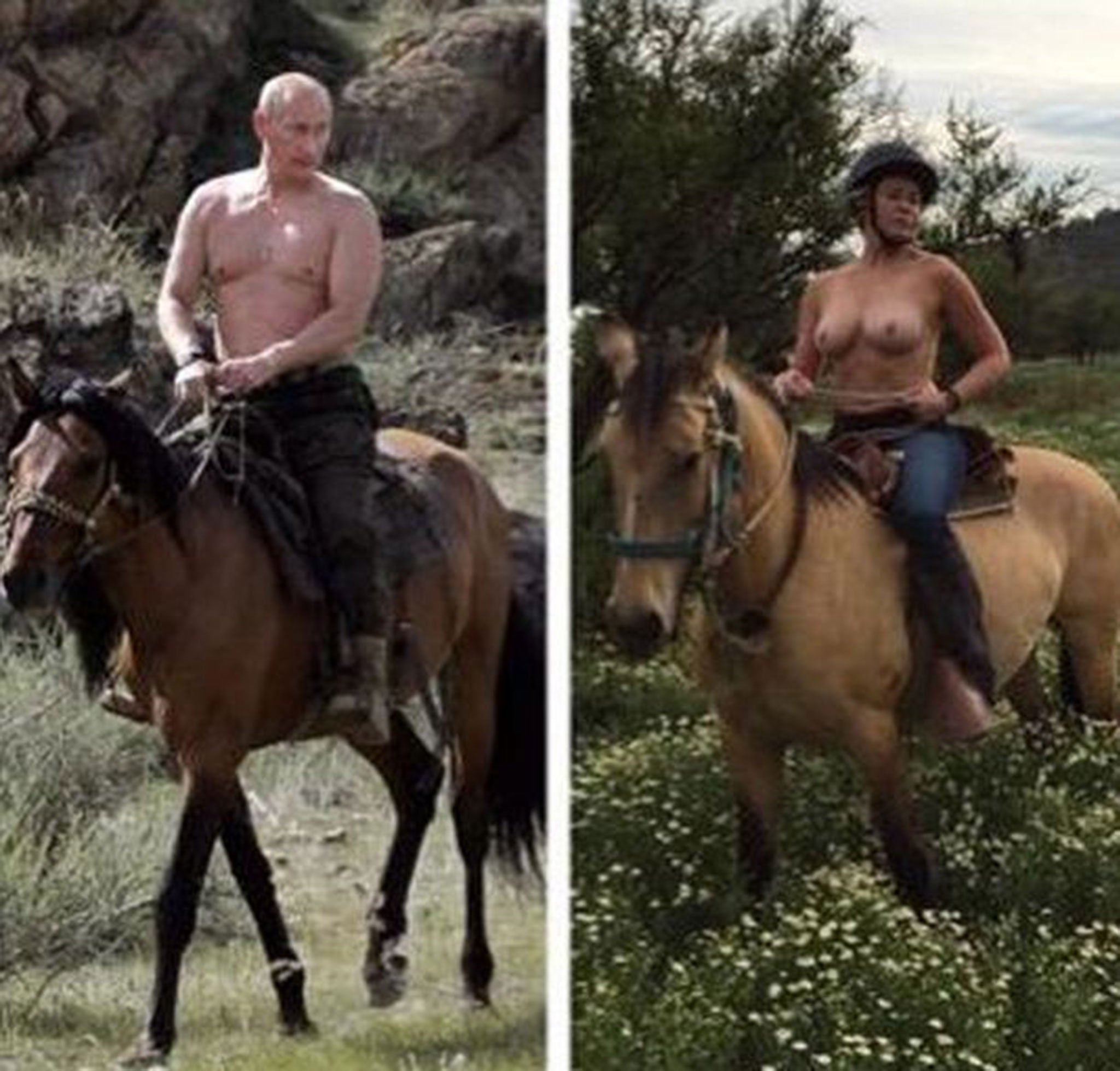 The image Chelsea Handler shared of herself and Vladimir Putin, which was promptly deleted by the social media channel