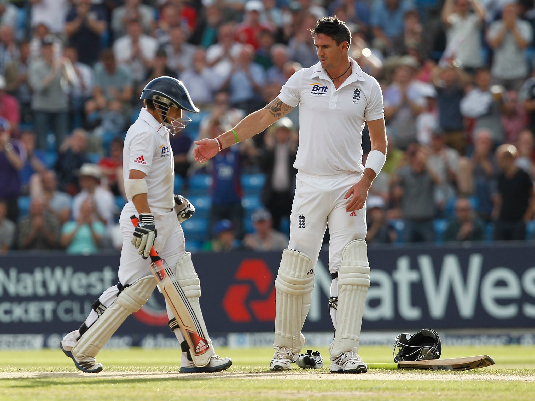 James Taylor with Kevin Pietersen in 2012