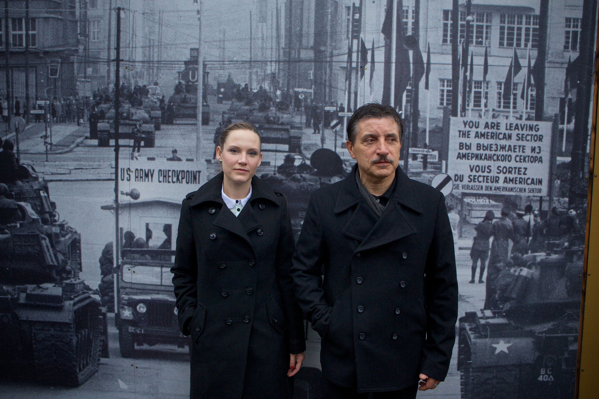 Hans-Peter Spitzner with his daughter Peggy who were one of the last families to cross the wall