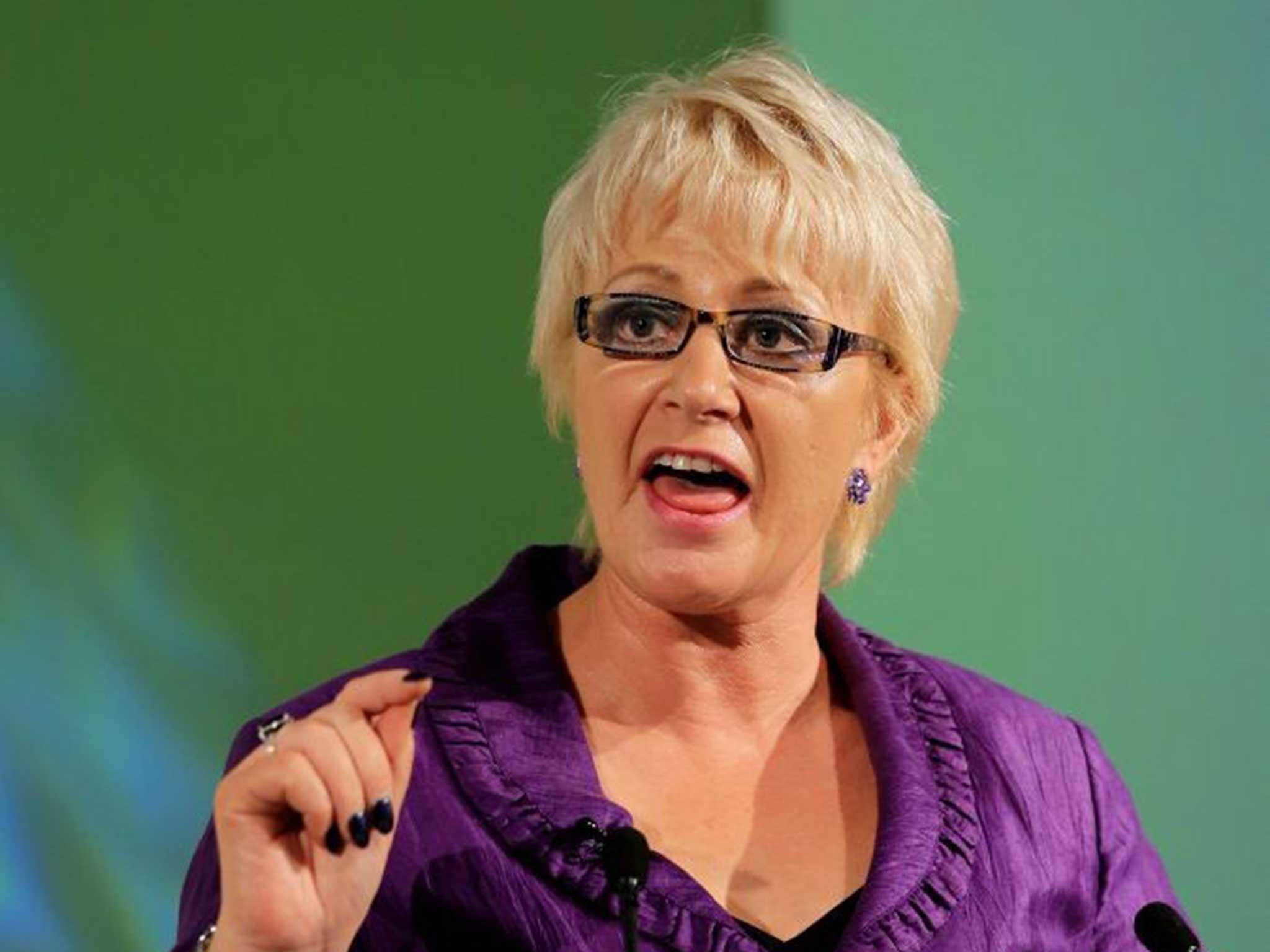 Collins delivers her speech on employment during the Ukip annual party conference in September